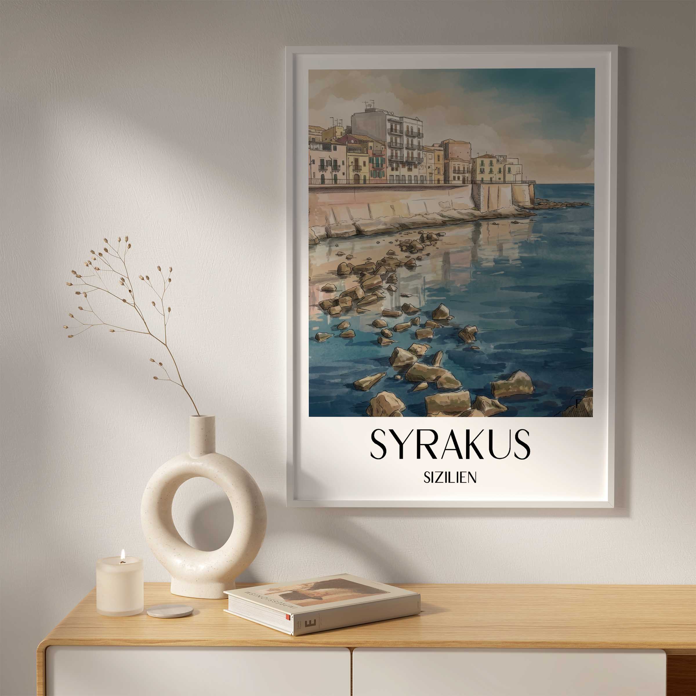 syrakus-sizilien-italien-poster-aquarell