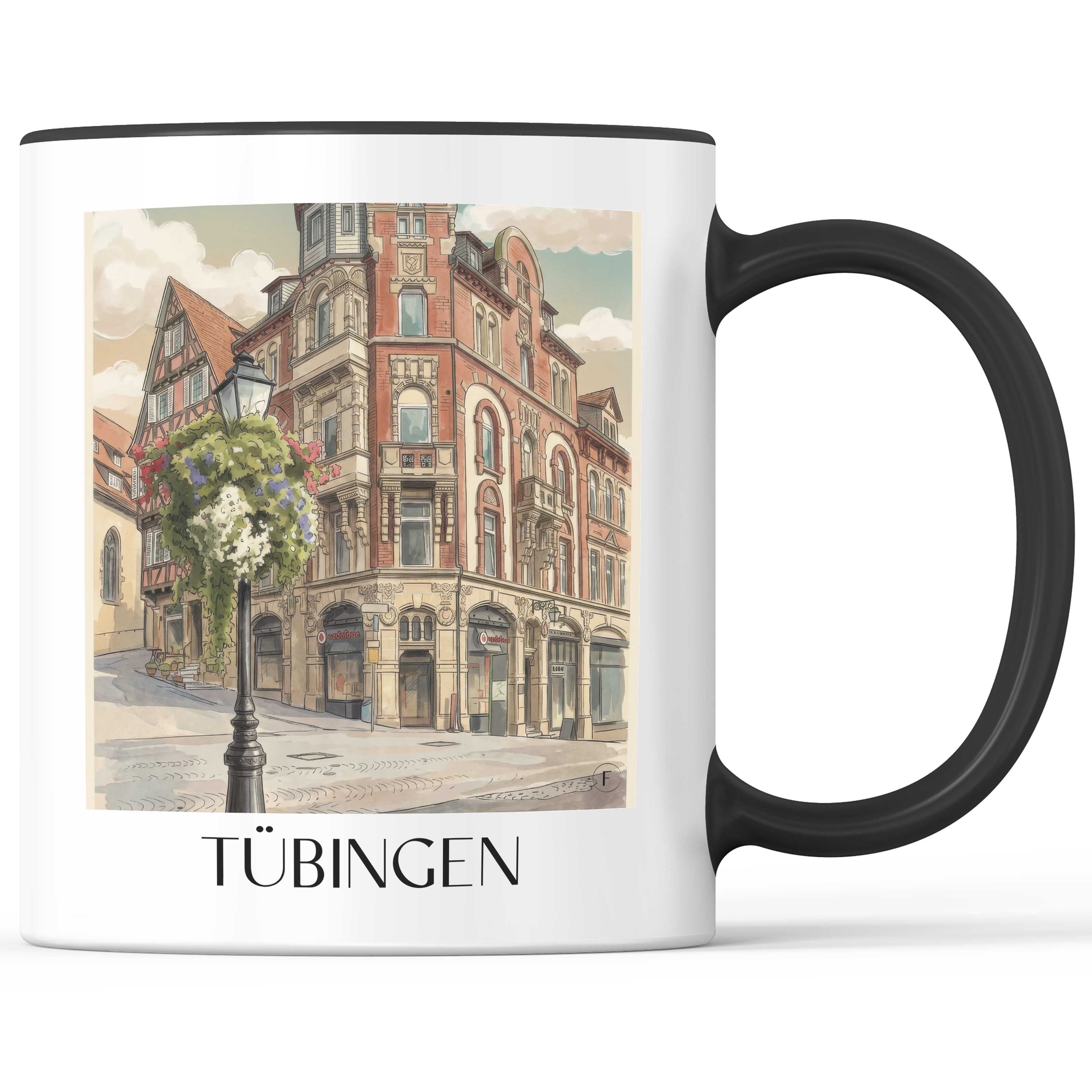 Tübingen - Deutschland Becher - Kaffeetasse im Aquarell Stil - favplace