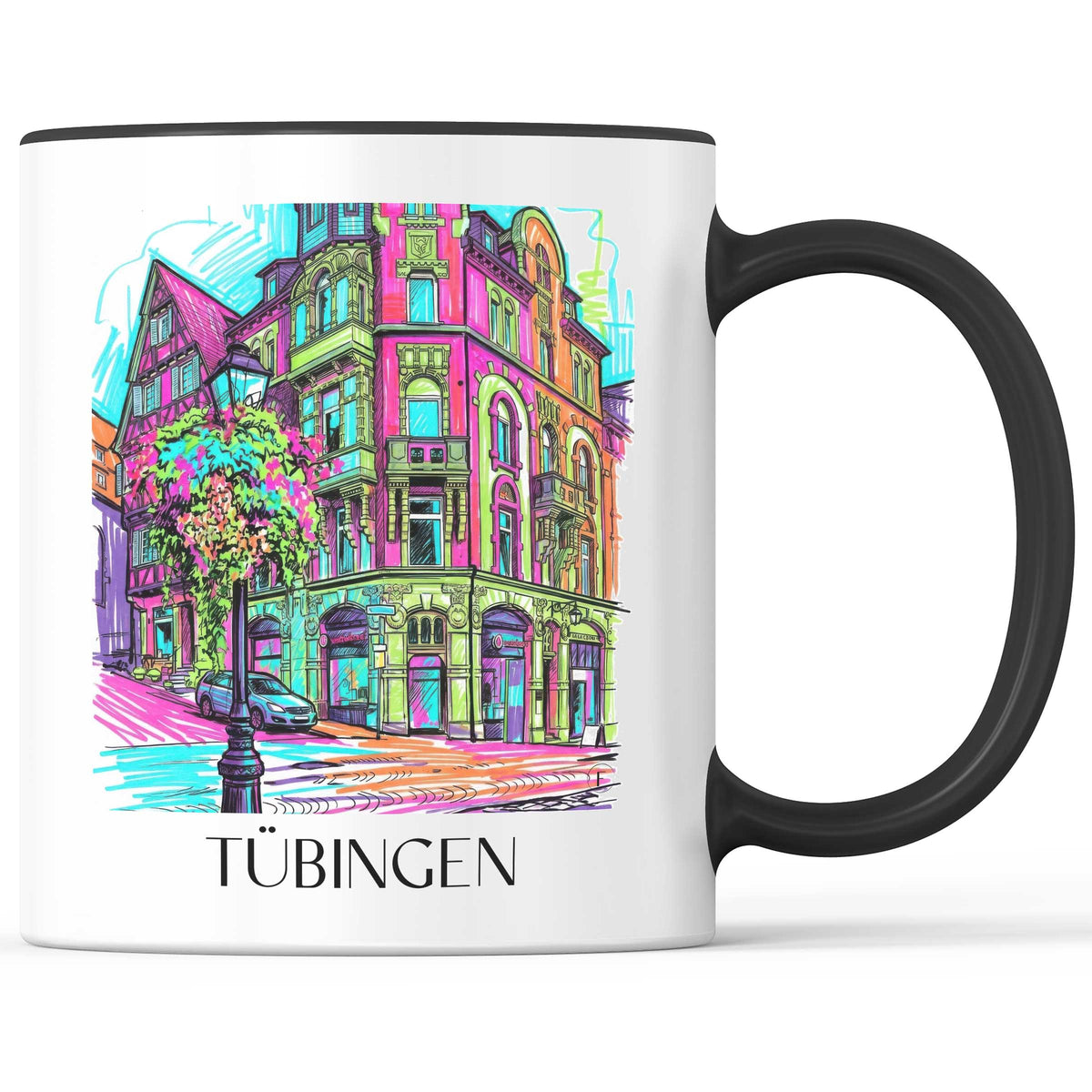 Tübingen - Deutschland Becher - Kaffeetasse im Tag Graffiti Stil - favplace