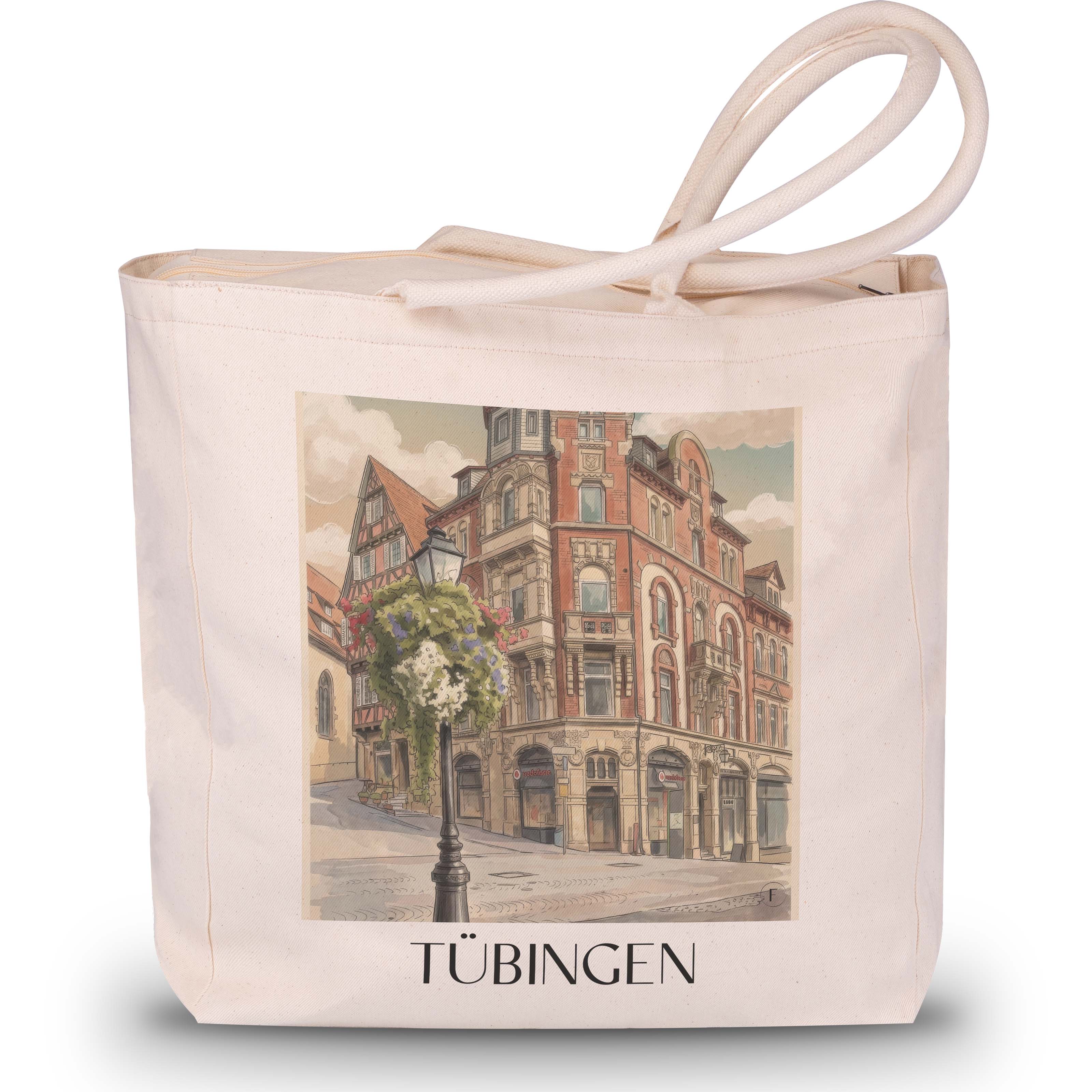 tübingen-deutschland-einkaufstasche-aquarell