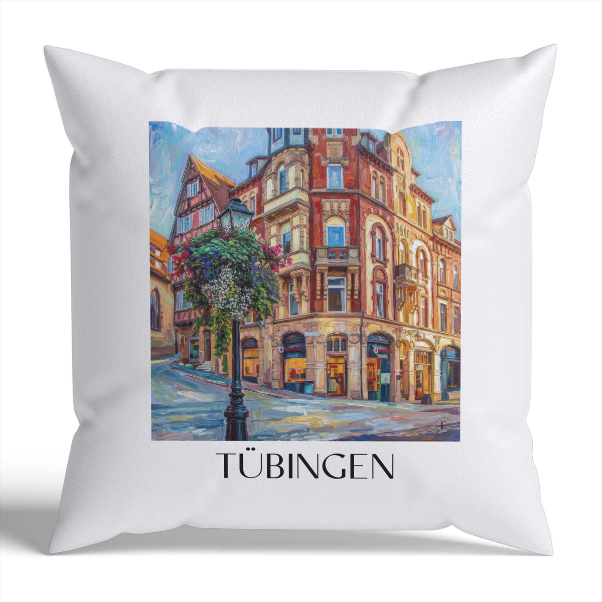 Tübingen Kissenhülle - Zierkissen Bezug - Deutschland - Deutschland Kissen bzw. Kissenbezug im Ölgemälde Stil - favplace