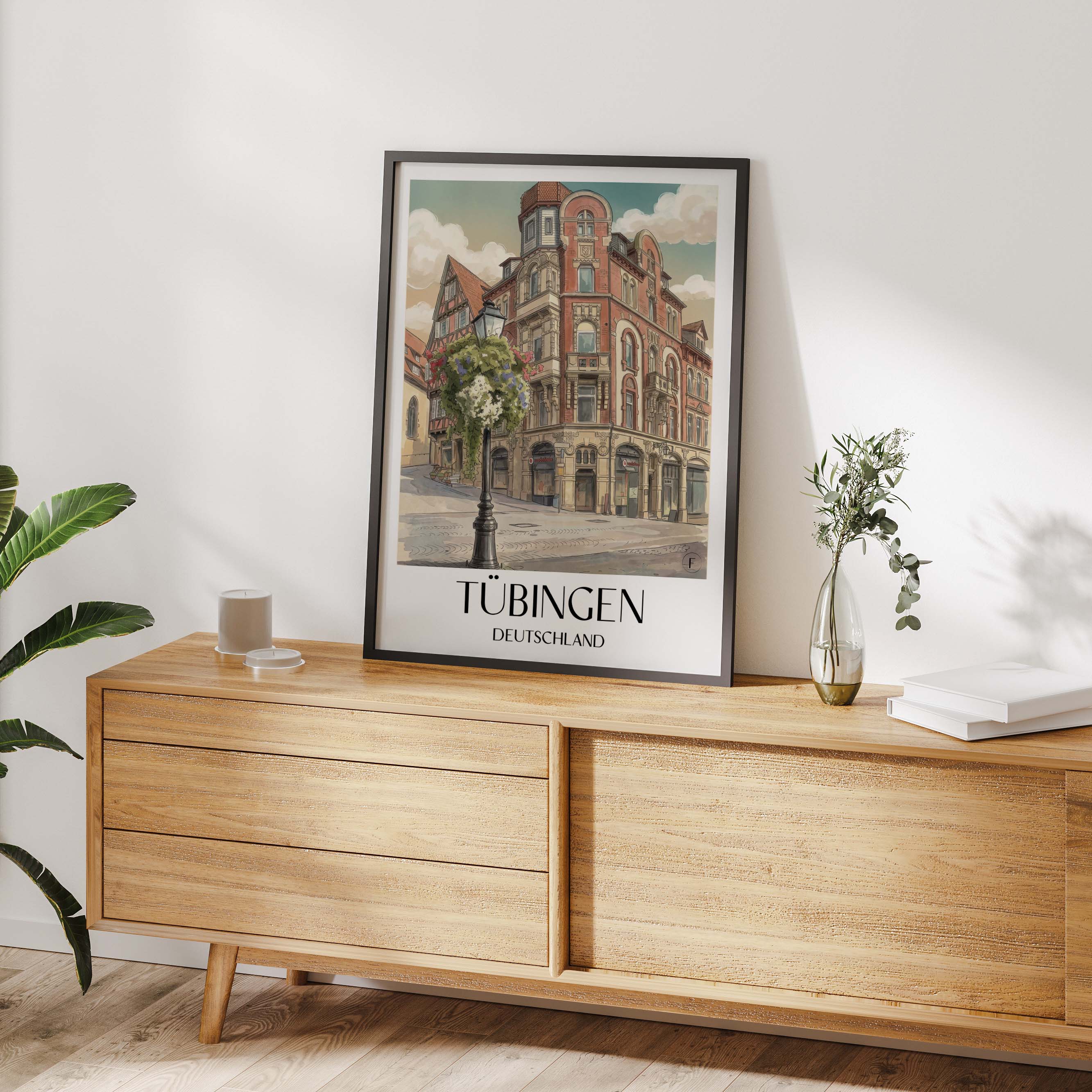 tübingen-deutschland-poster-aquarell