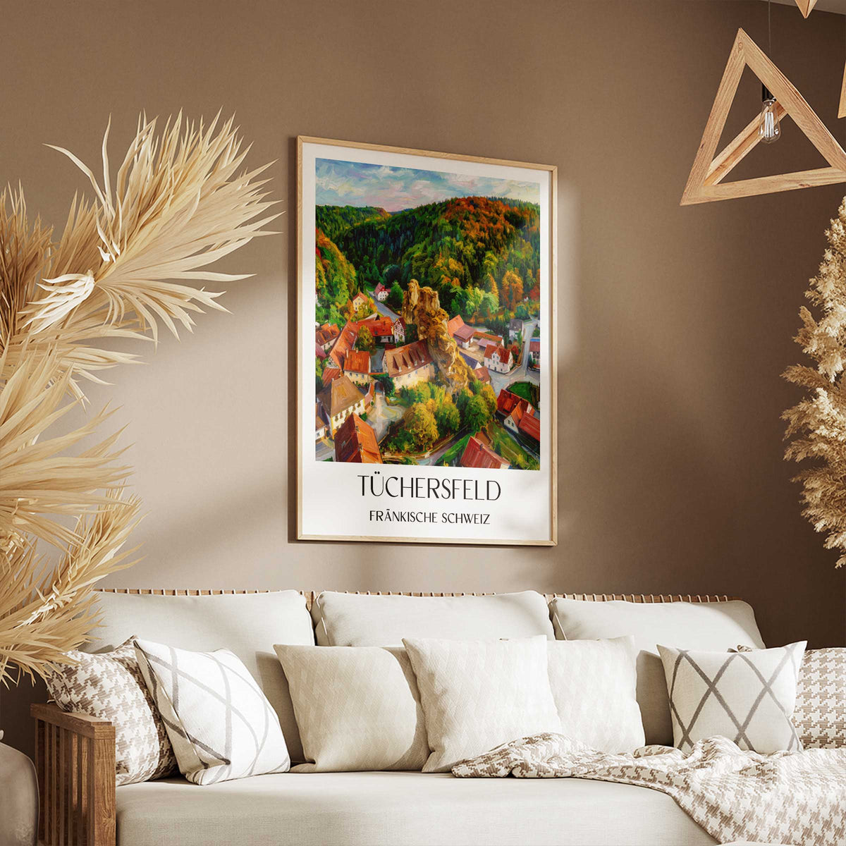 tüchersfeld-fränkische-schweiz-deutschland-poster-oil-painting-oelgemaelde
