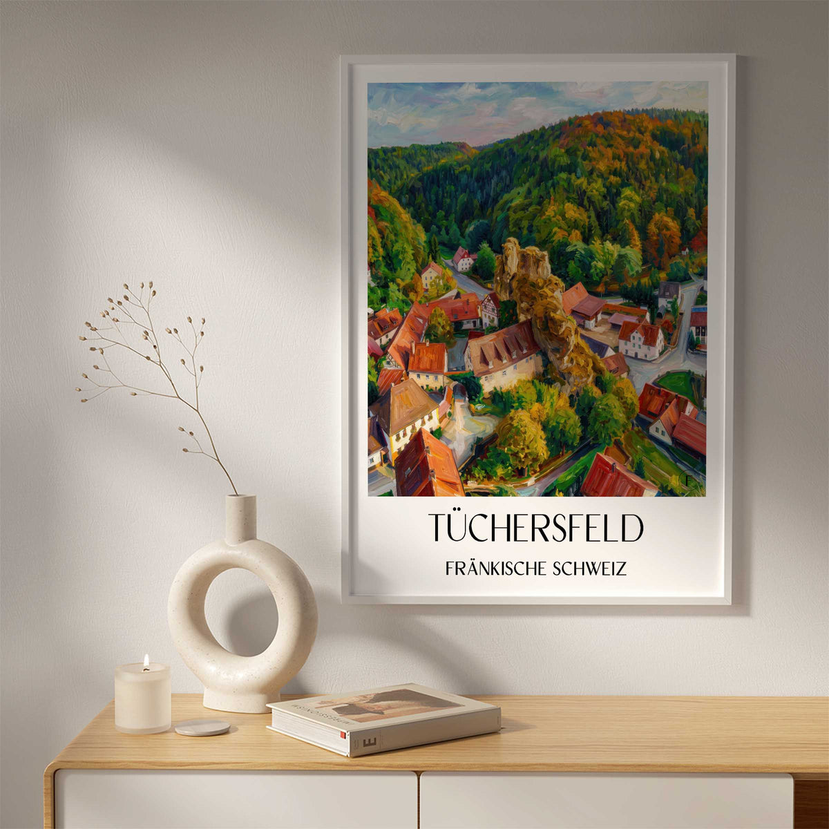 tüchersfeld-fränkische-schweiz-deutschland-poster-oil-painting-oelgemaelde