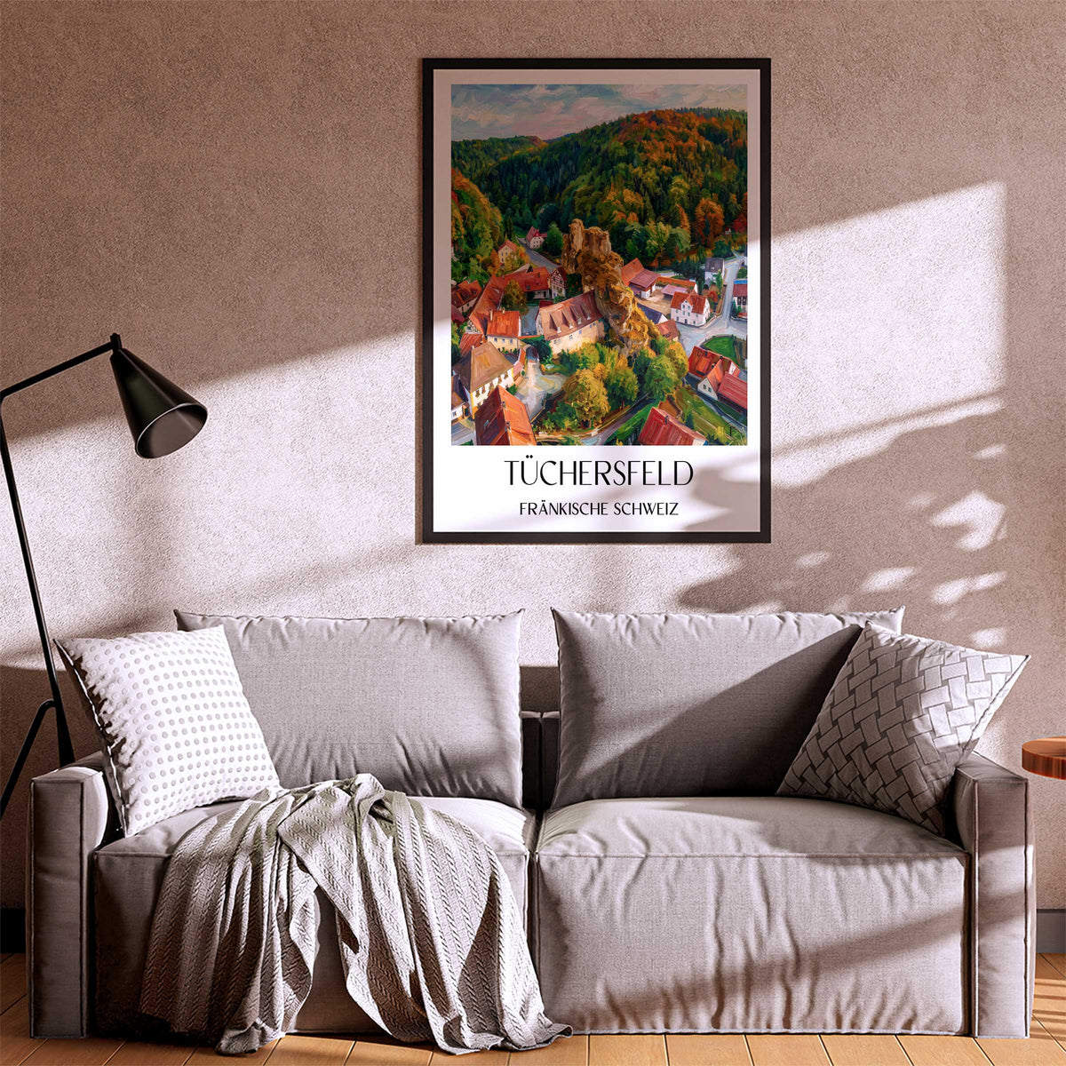 tüchersfeld-fränkische-schweiz-deutschland-poster-oil-painting-oelgemaelde