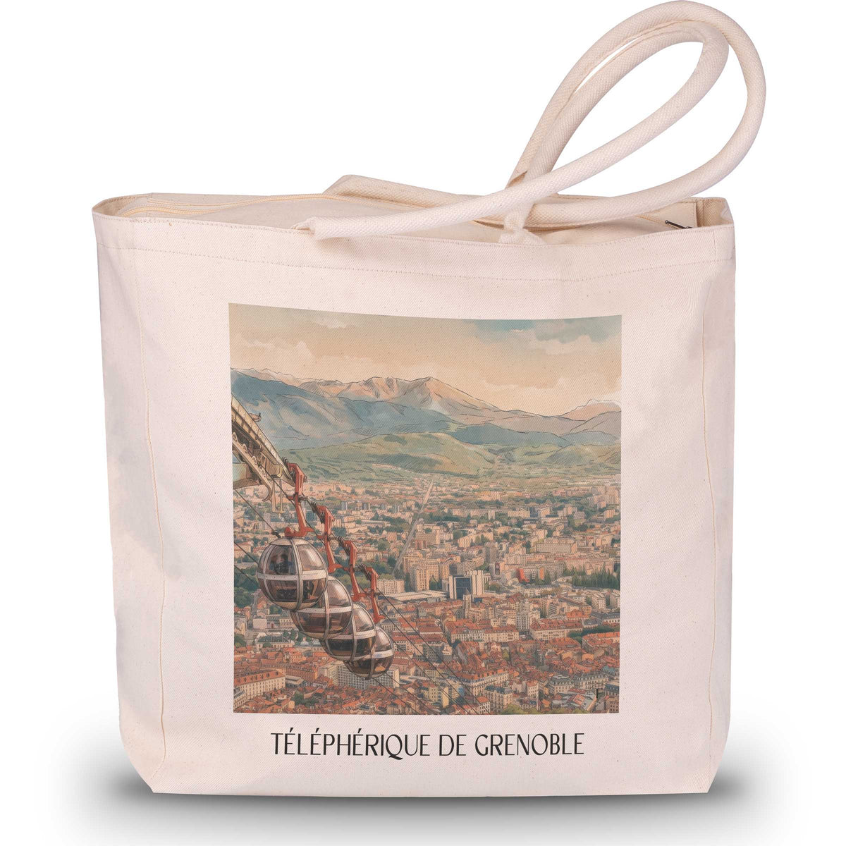 téléphérique-de-grenoble-isère-frankreich-einkaufstasche-aquarell