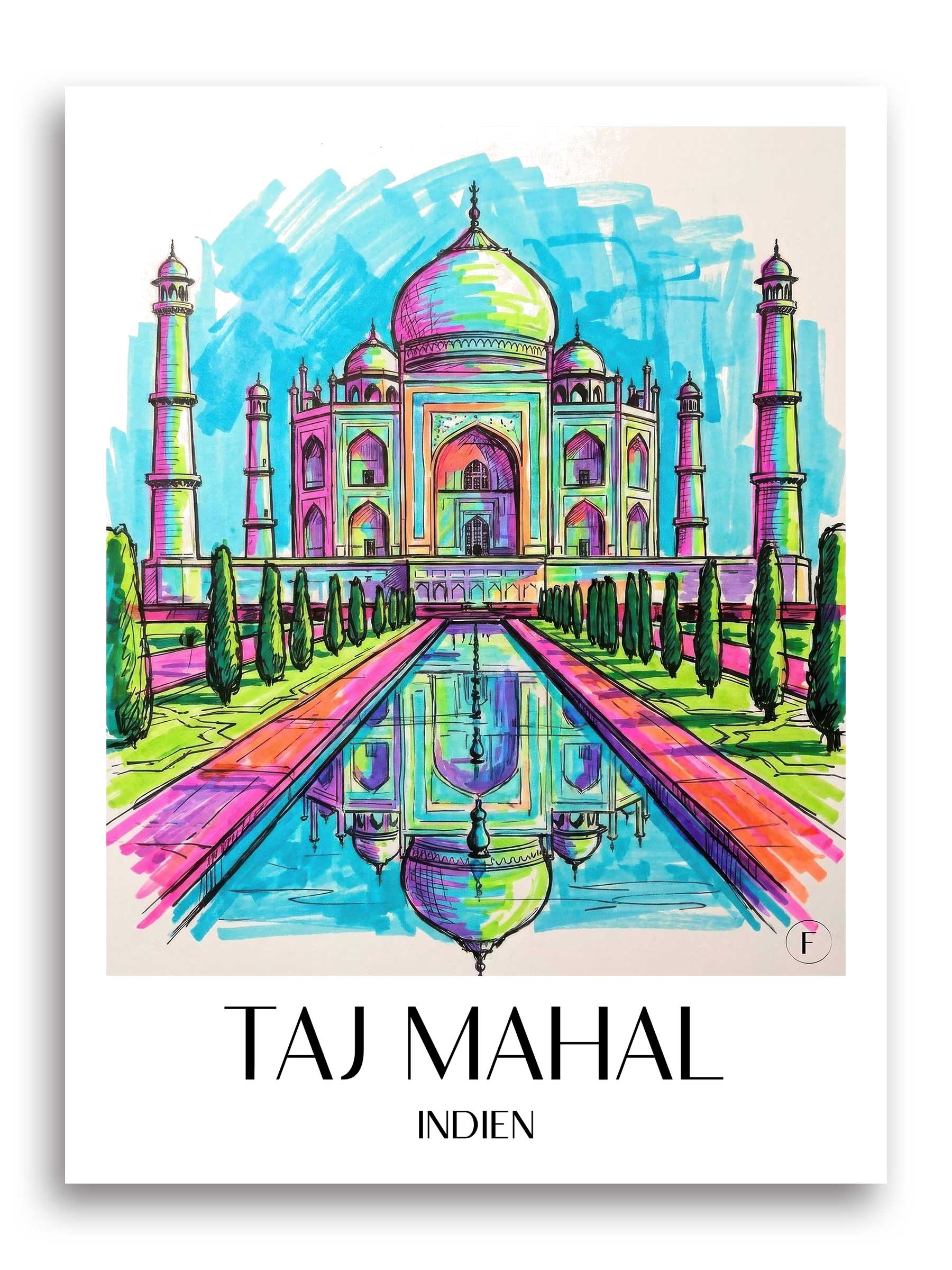 taj-mahal-indien-poster-graffiti