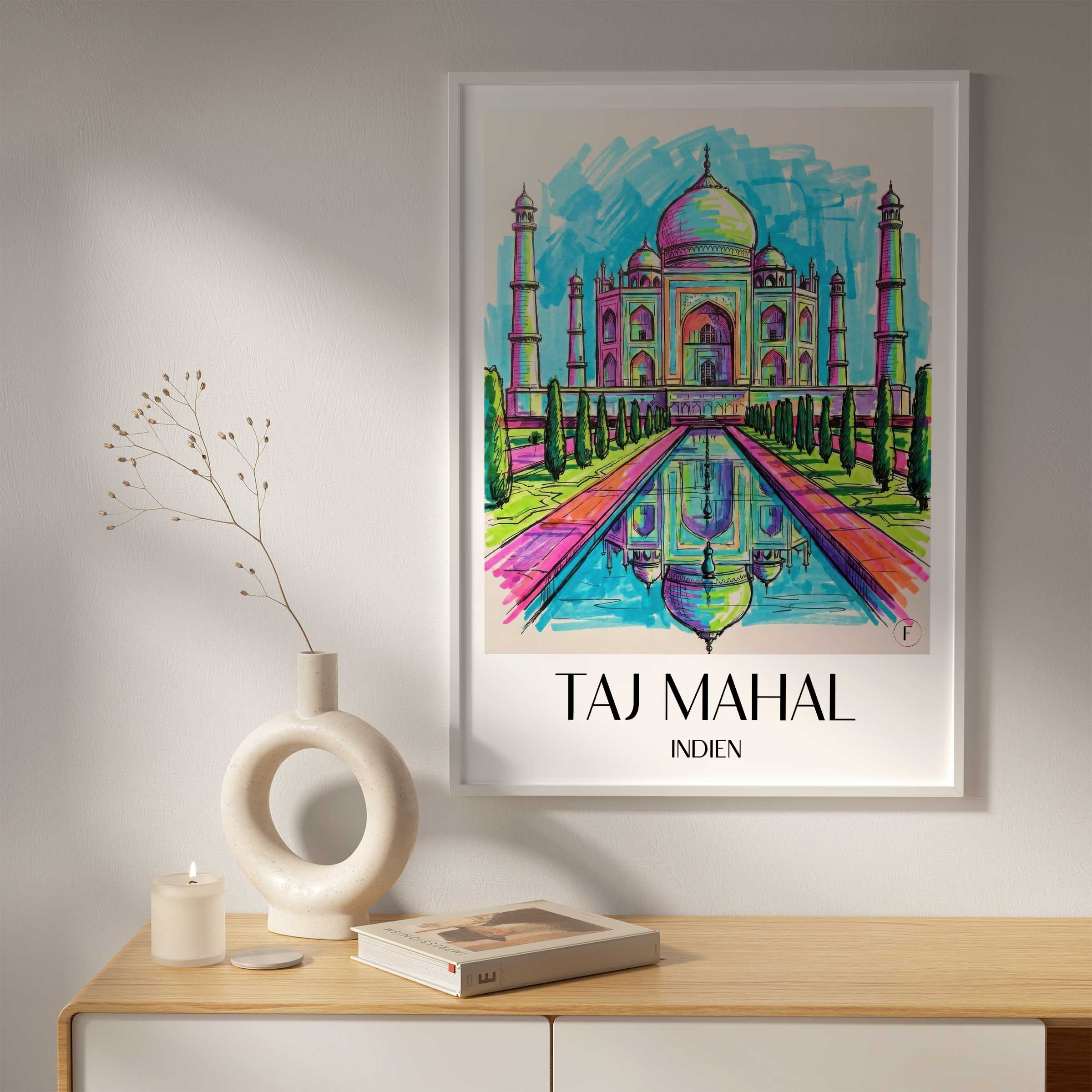 taj-mahal-indien-poster-graffiti