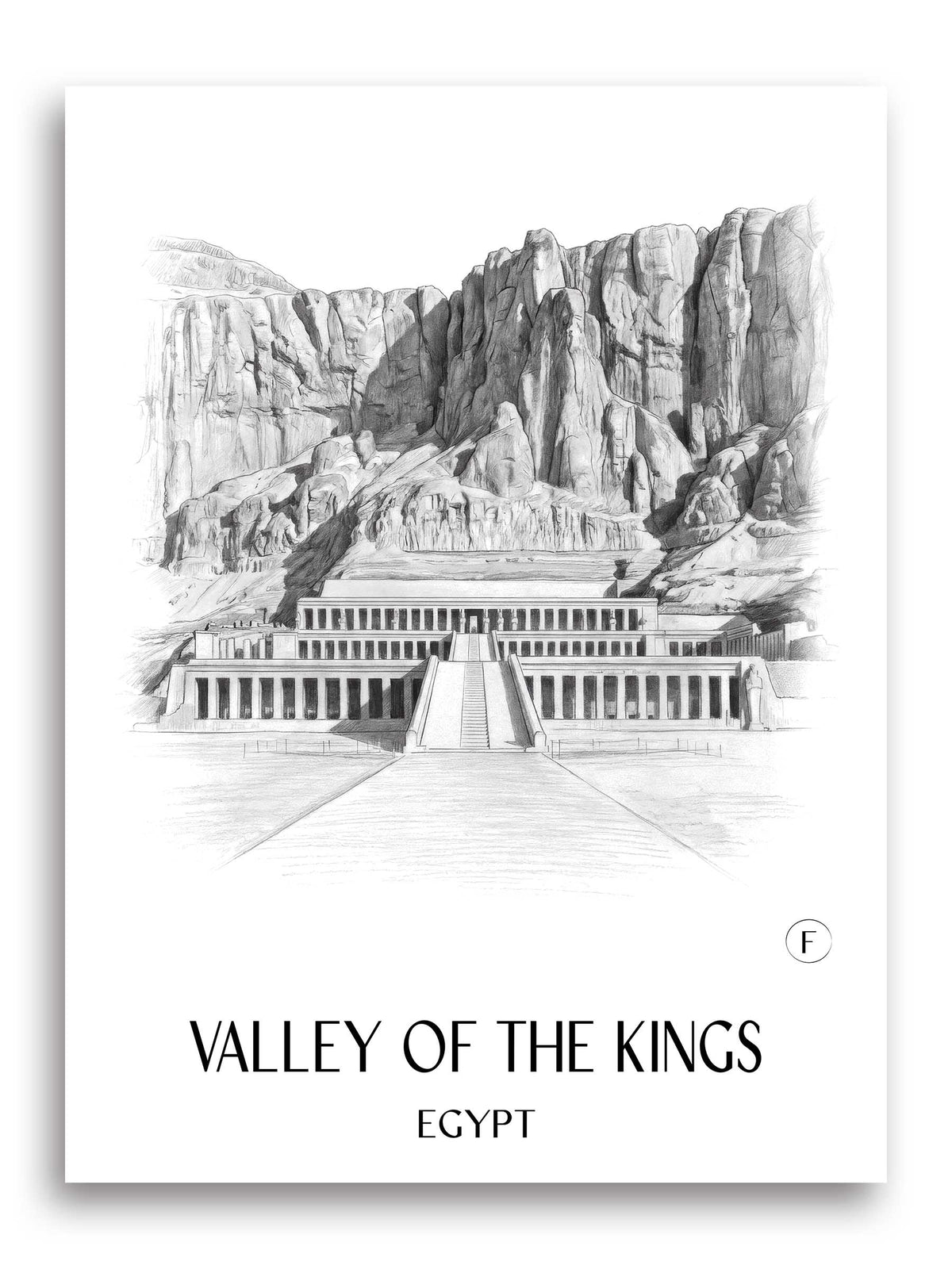 Tal der Könige Poster - - Ägypten Kunstdruck - Zeichnung von A4 bis A1 - favplace