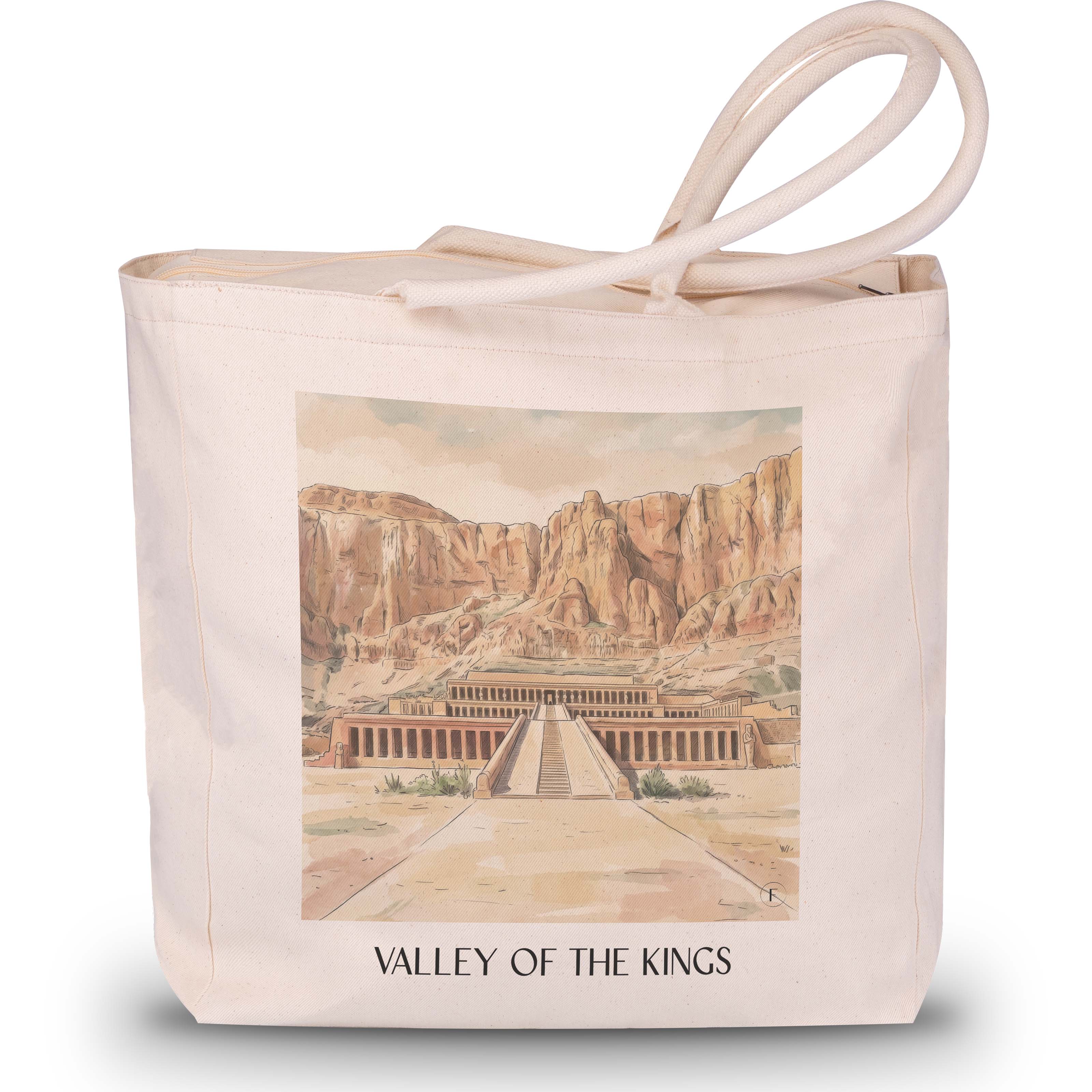 Tal der Könige - Ägypten Tote Bag - Einkaufstasche im Aquarell Stil - favplace