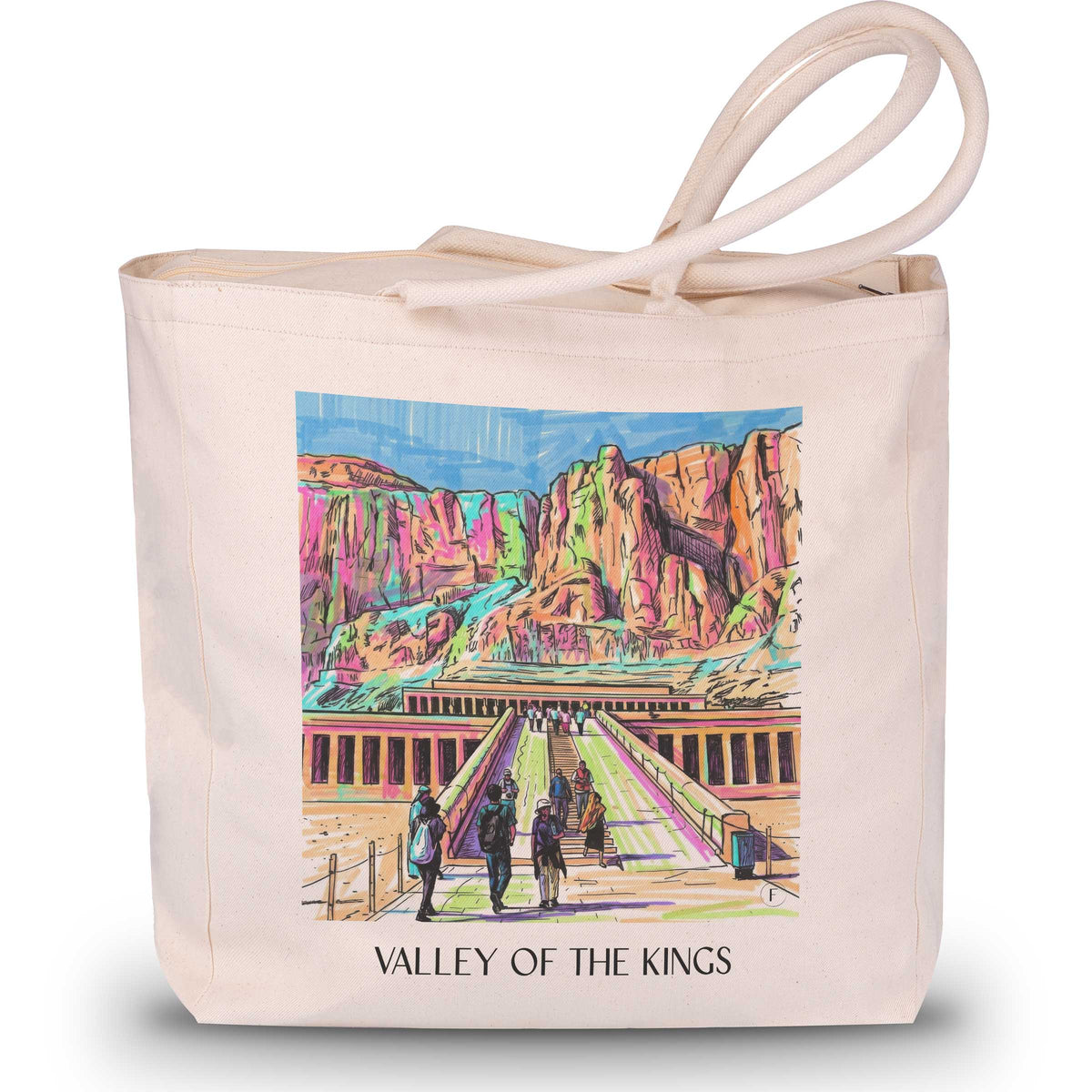 Tal der Könige - Ägypten Tote Bag - Einkaufstasche im Tag Graffiti Stil - favplace
