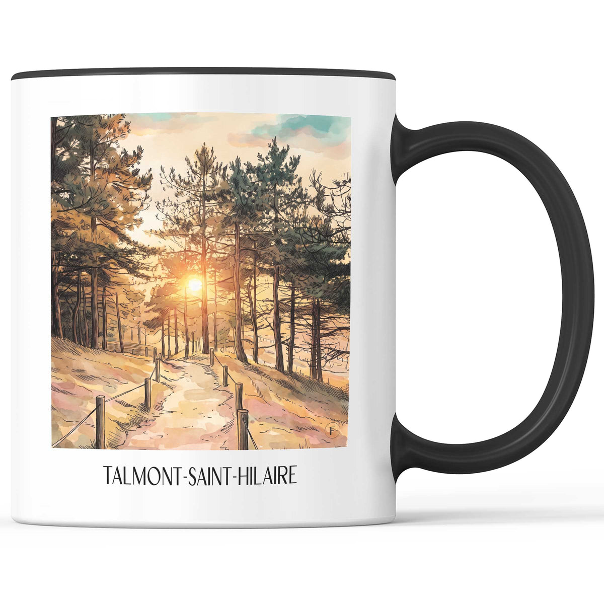 talmont-saint-hilaire-vendée-frankreich-kaffeebecher-aquarell