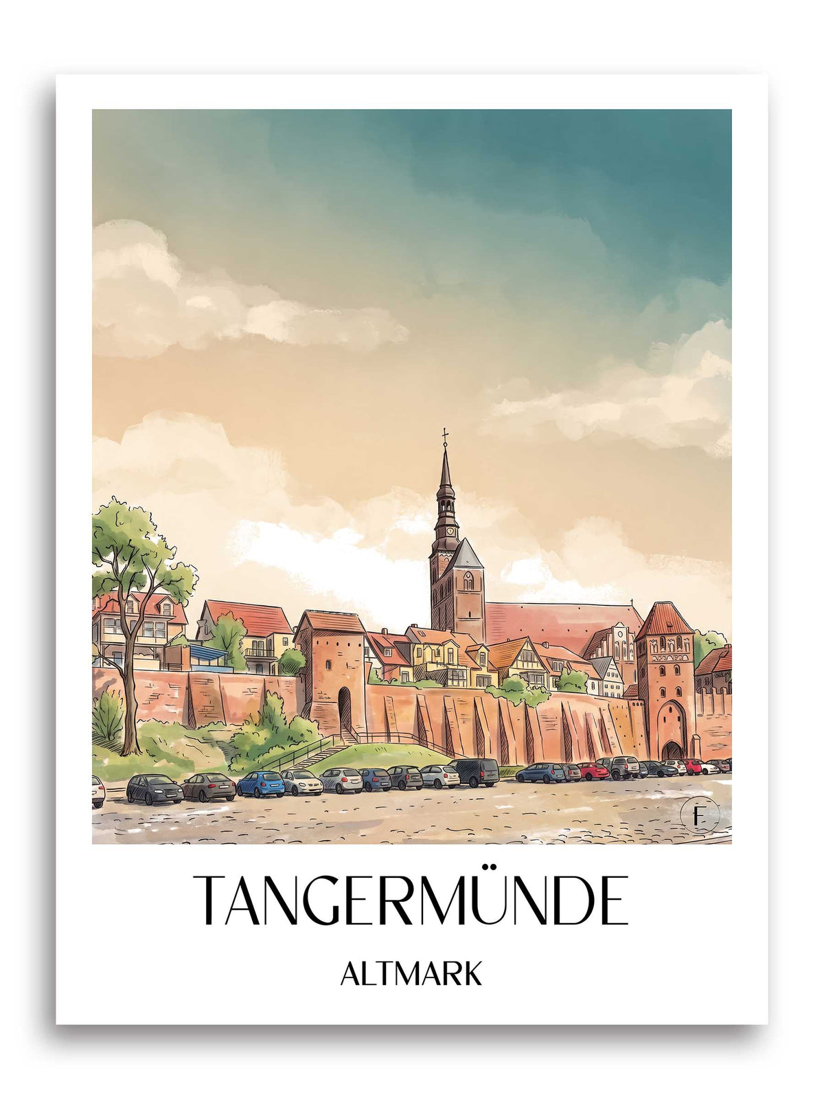 tangermünde-altmark-deutschland-poster-aquarell