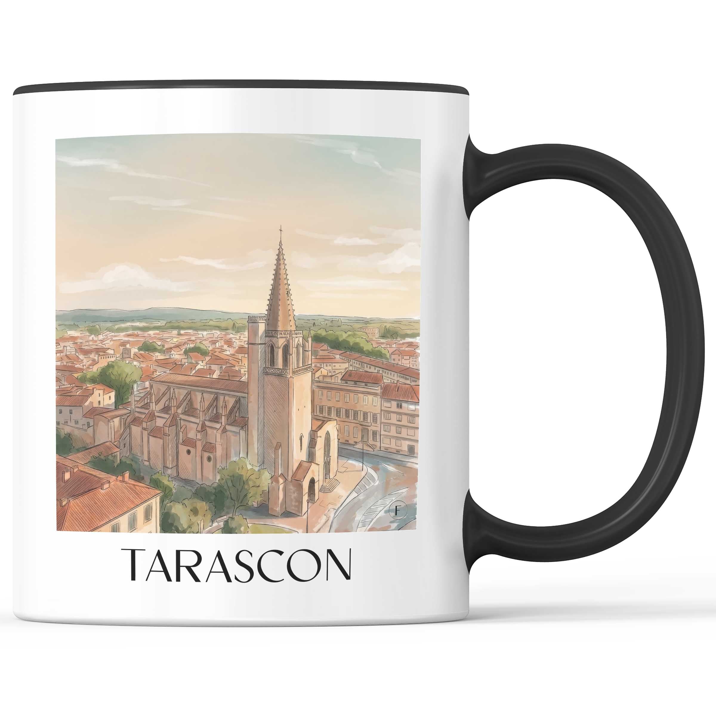 tarascon-provence-frankreich-kaffeebecher-aquarell