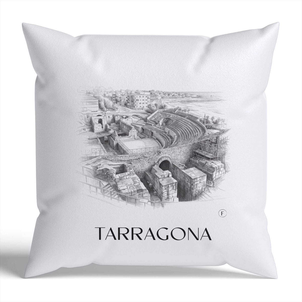 tarragona-spanien-spanien-kissenbezug-bleistift-zeichnung-drawing