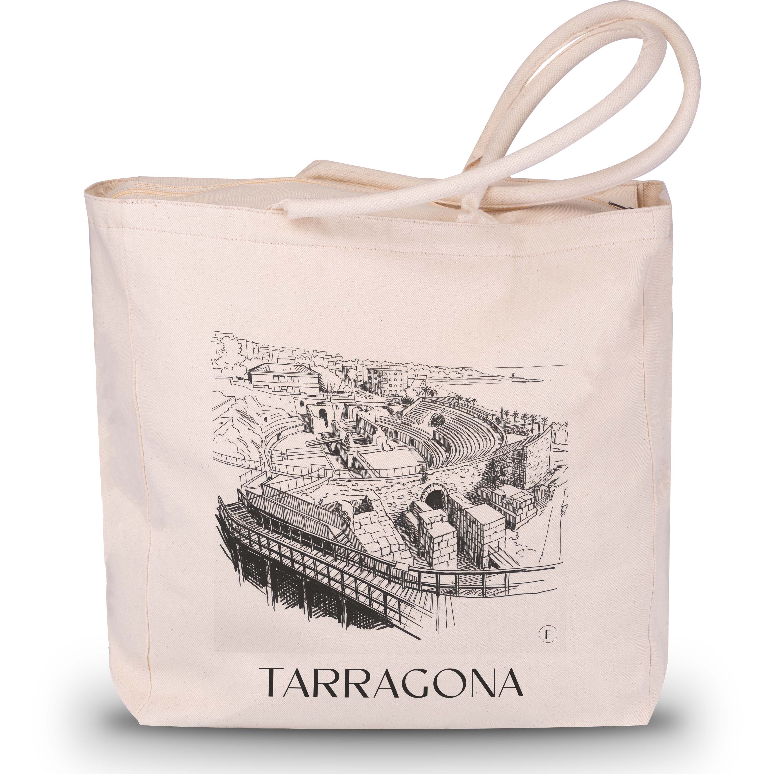 Tarragona Shopping Tasche - Spanien - Spanien Tote Bag - Einkaufstasche im Skizze Stil - favplace