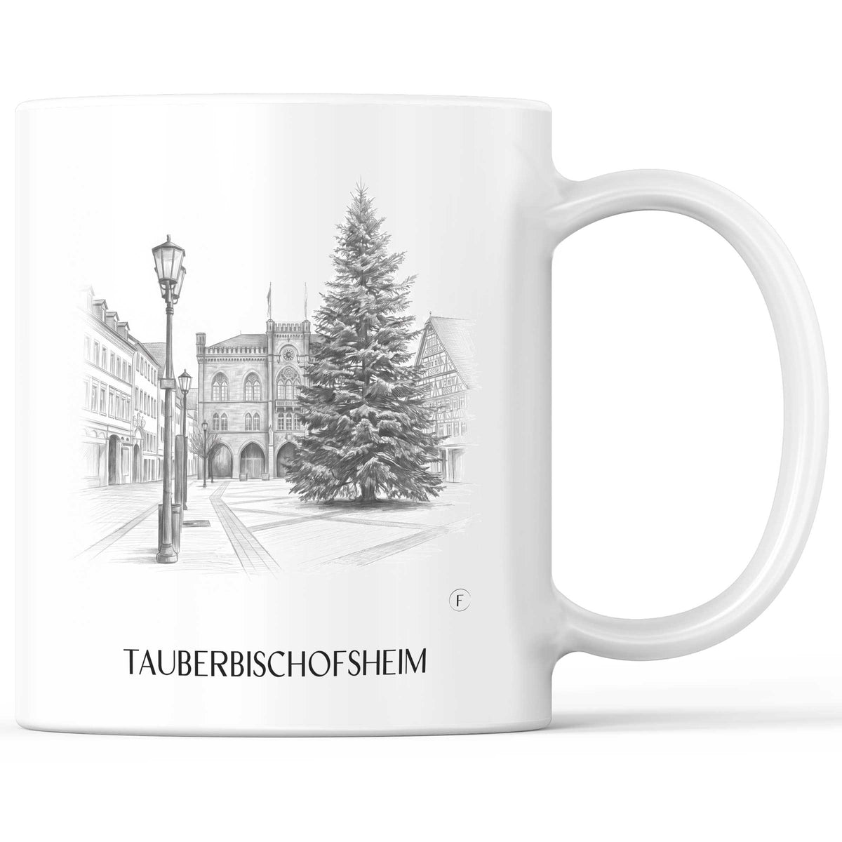 Tauberbischofsheim Kaffeebecher - Baden-Württemberg - Deutschland Becher - Kaffeetasse im Zeichnung Stil