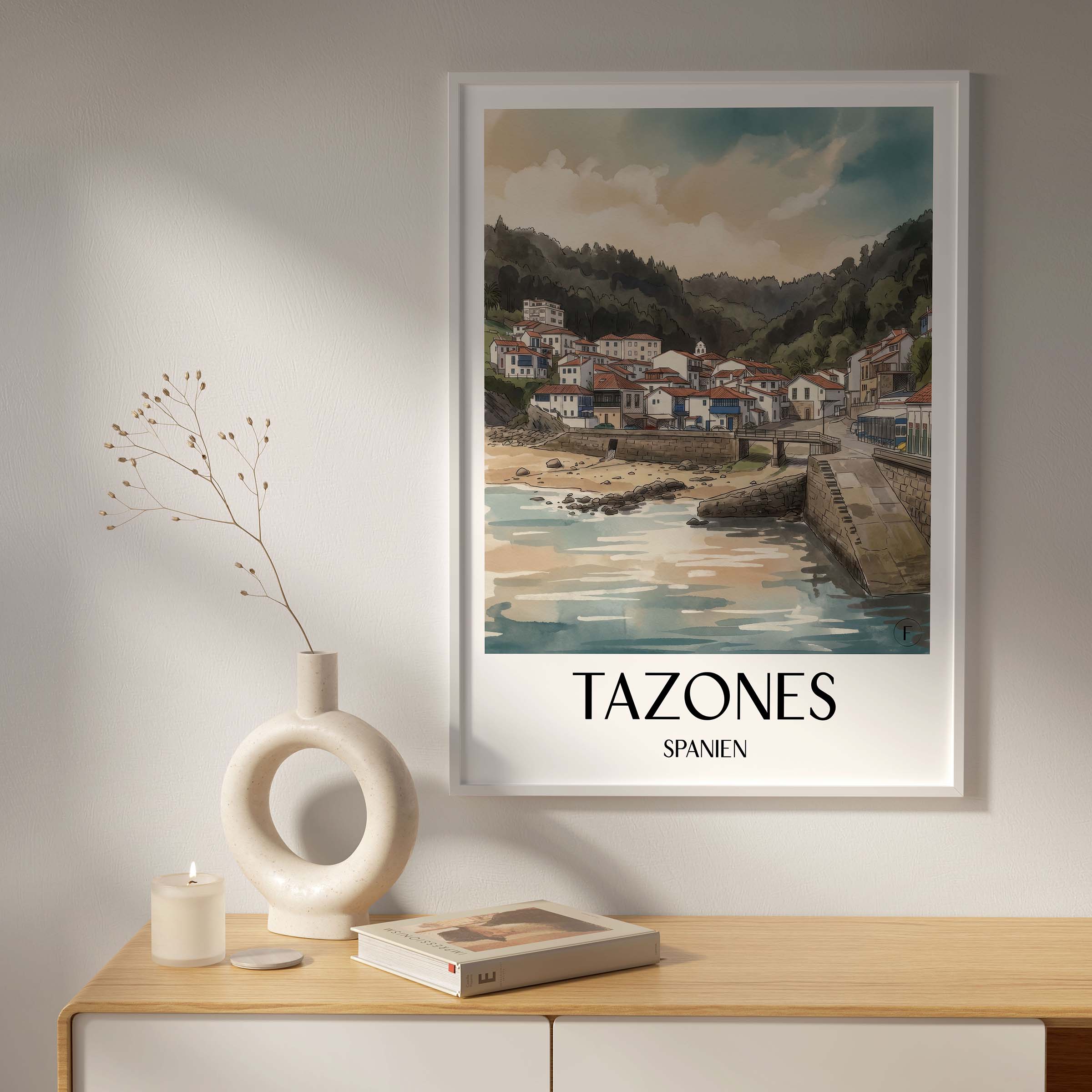 tazones-spanien-spanien-poster-aquarell