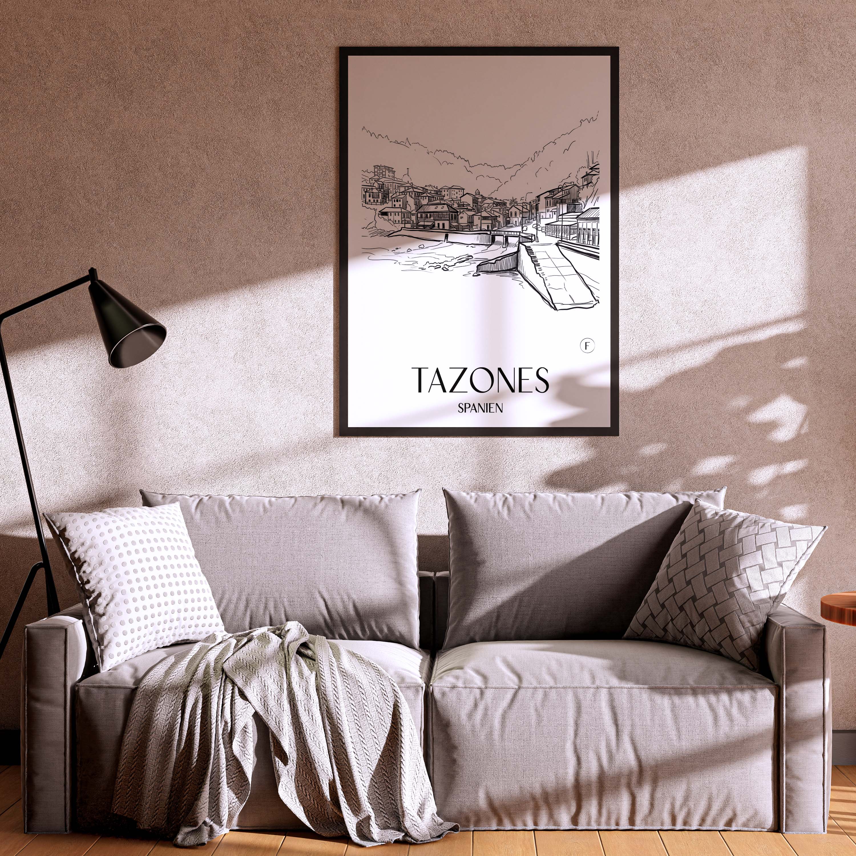 tazones-spanien-spanien-poster-skizze