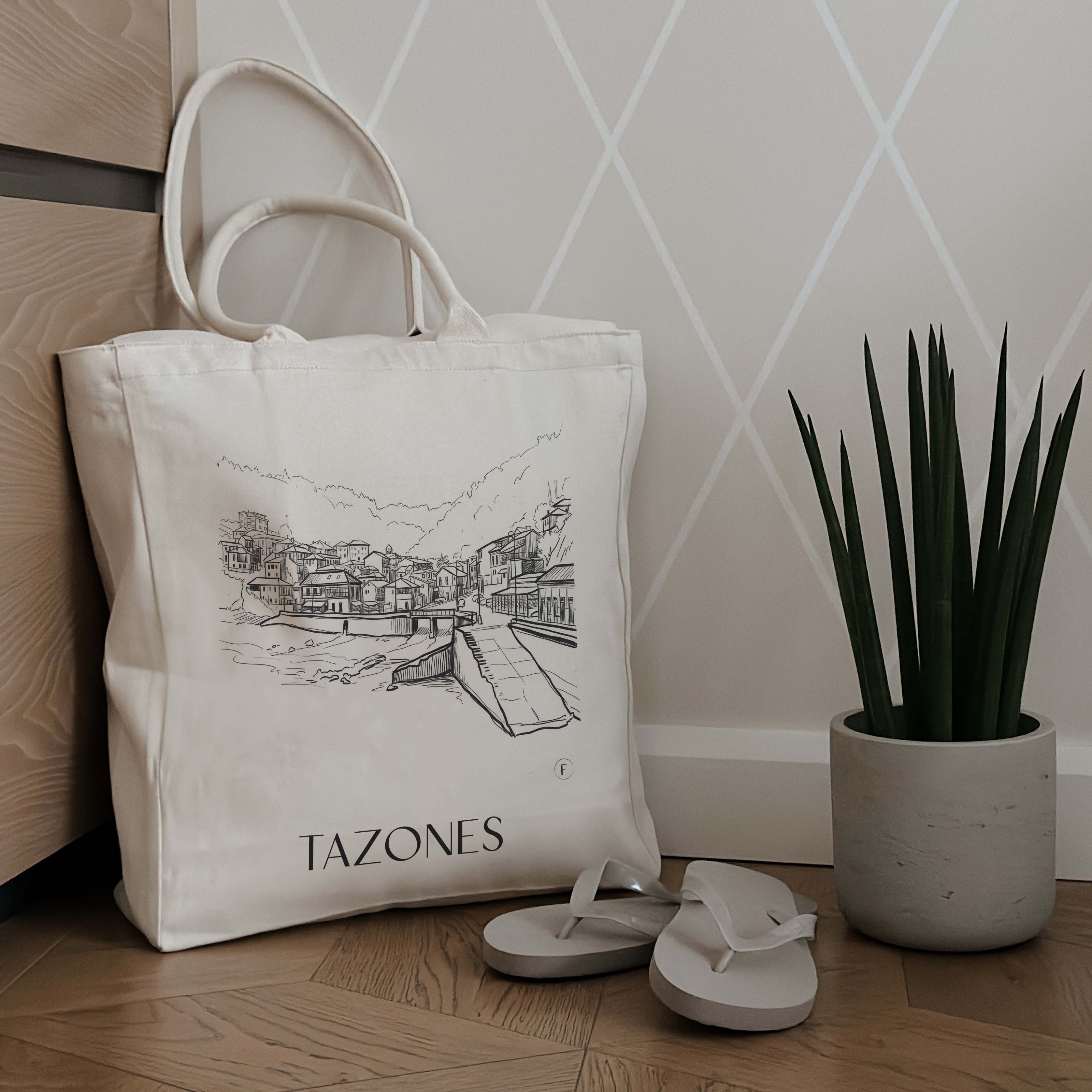 tazones-spanien-spanien-einkaufstasche-skizze