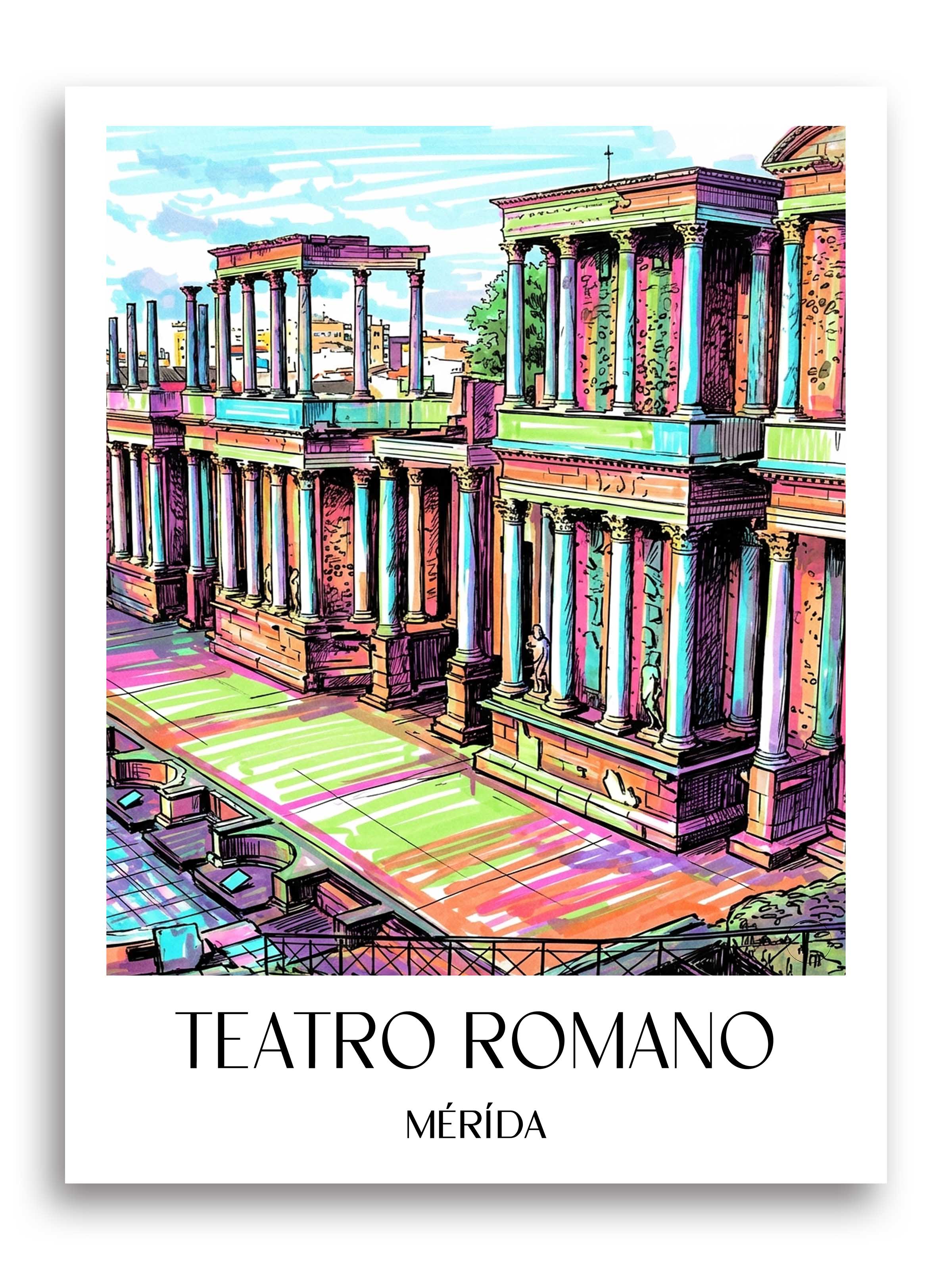 teatro-romano-mérída-spanien-poster-graffiti