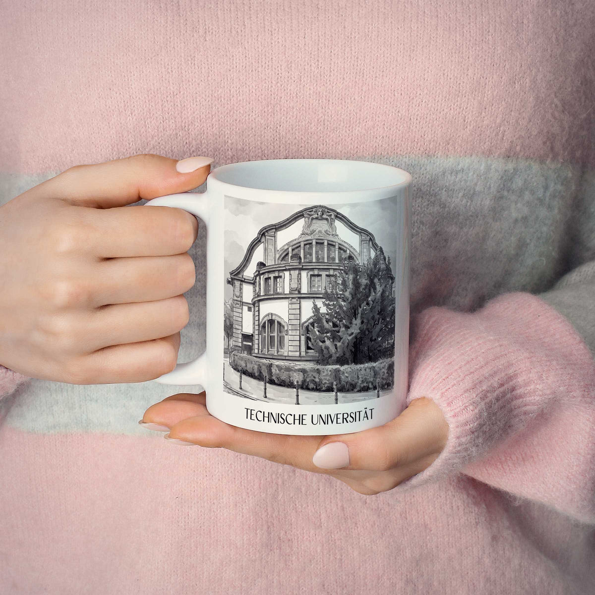technische-universität-darmstadt-deutschland-kaffeebecher-aquarell-schwarz-weiss
