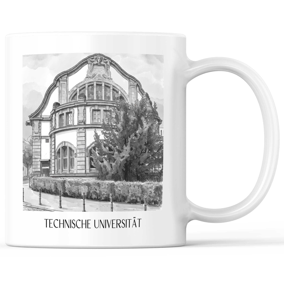 technische-universität-darmstadt-deutschland-kaffeebecher-aquarell-schwarz-weiss