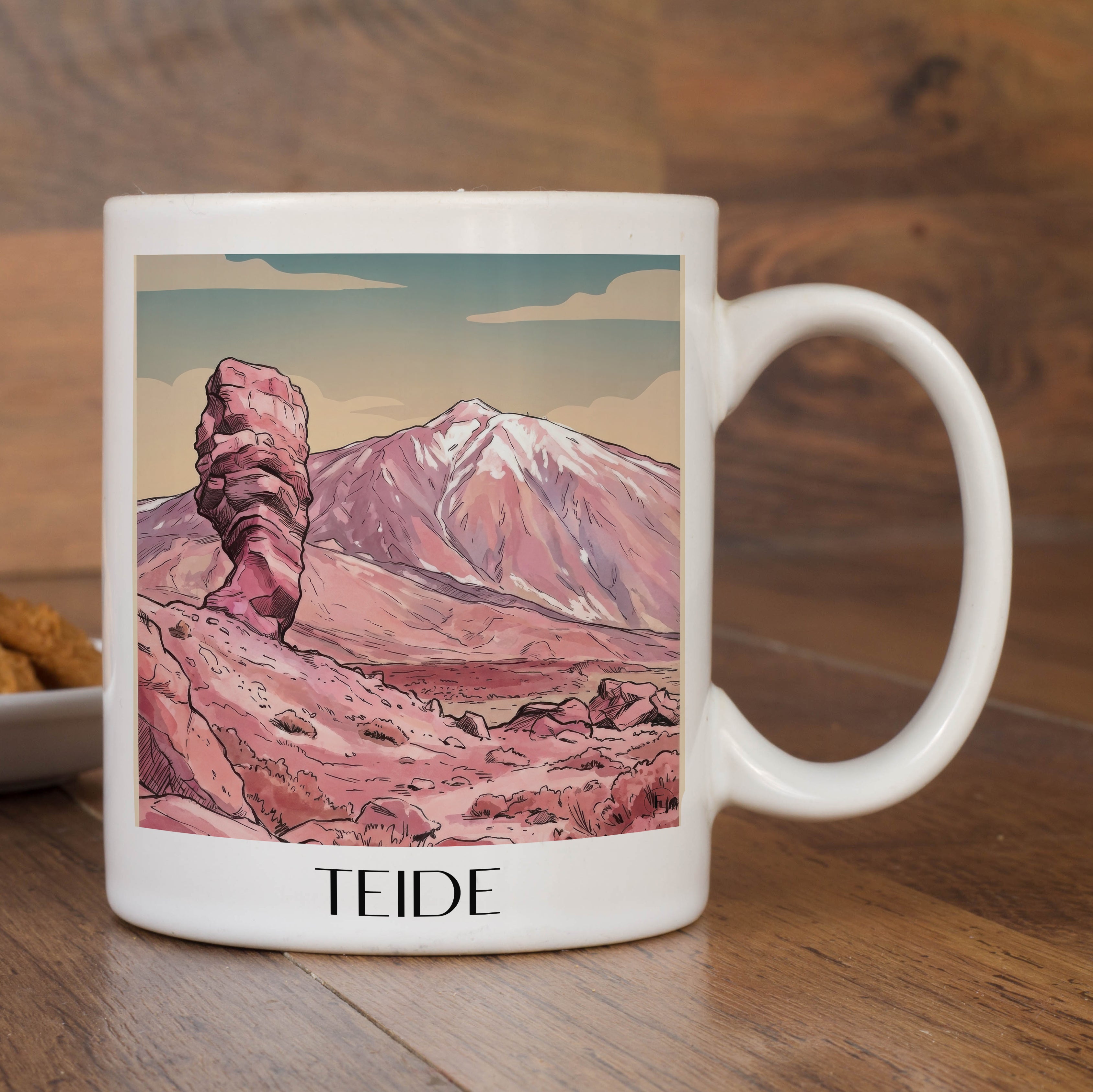teide-teneriffa-spanien-kaffeebecher-aquarell-pink-rosa