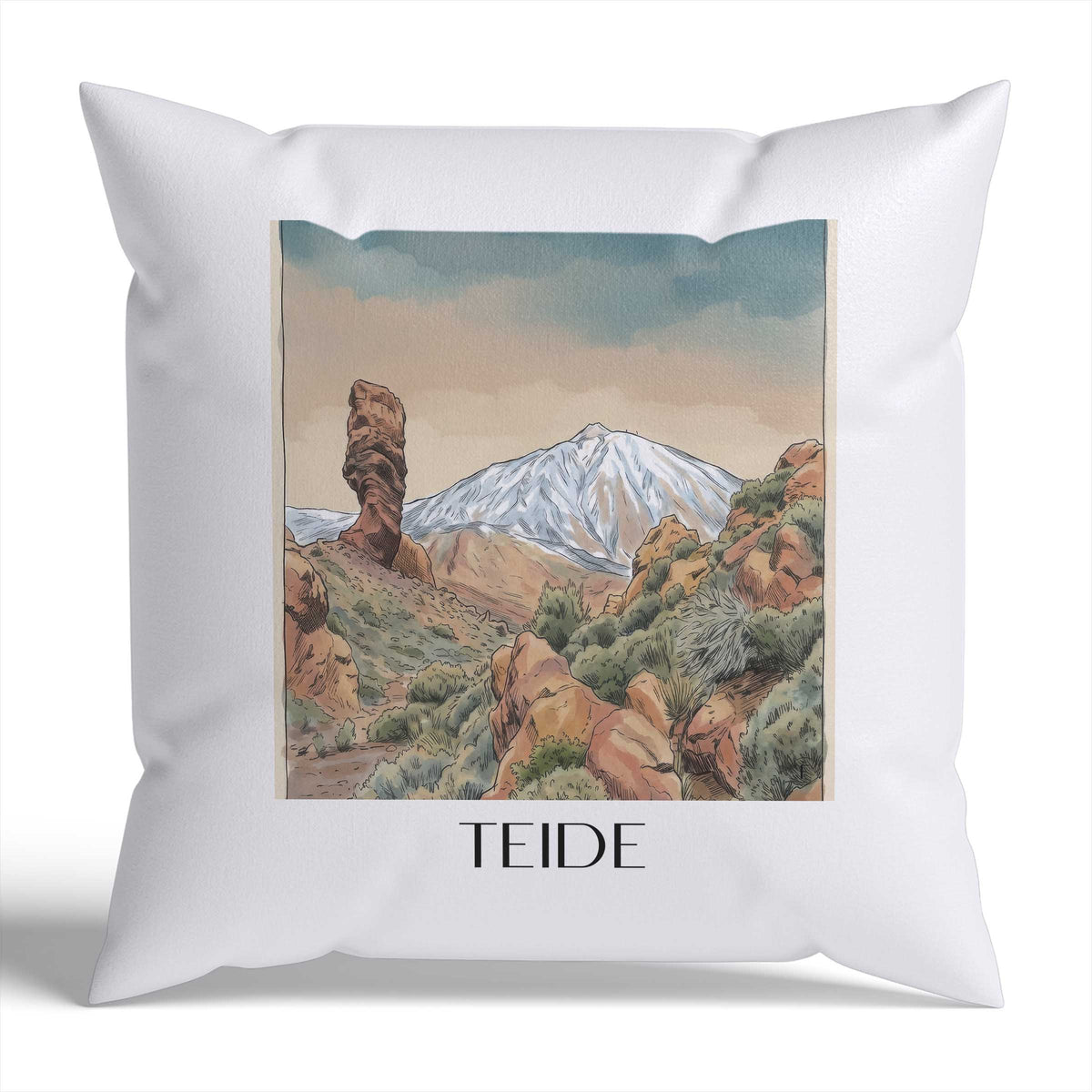 teide-teneriffa-spanien-kissenbezug-aquarell