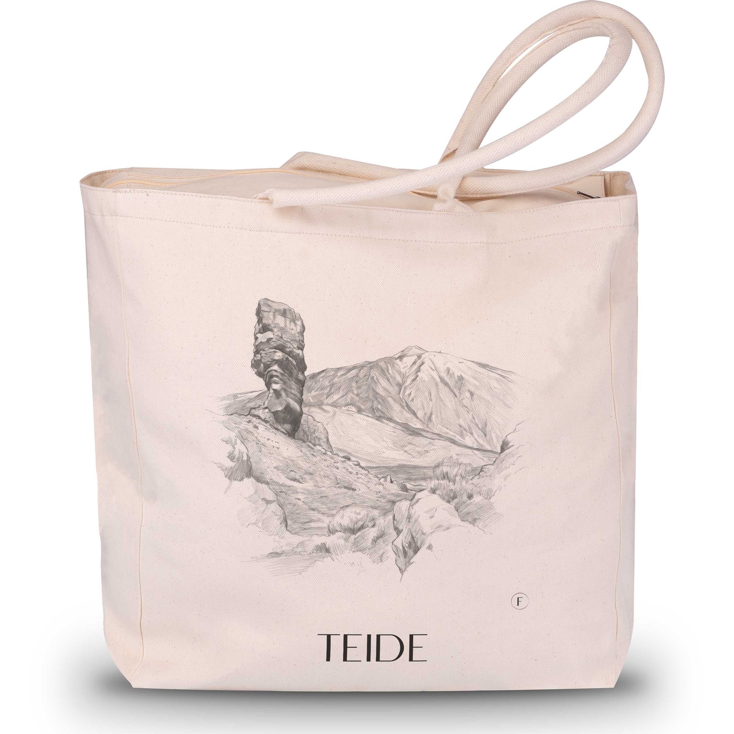 teide-teneriffa-spanien-einkaufstasche-bleistift-zeichnung-drawing