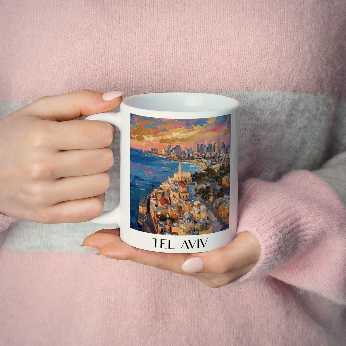 tel-aviv-israel-kaffeebecher-oil-painting-oelgemaelde