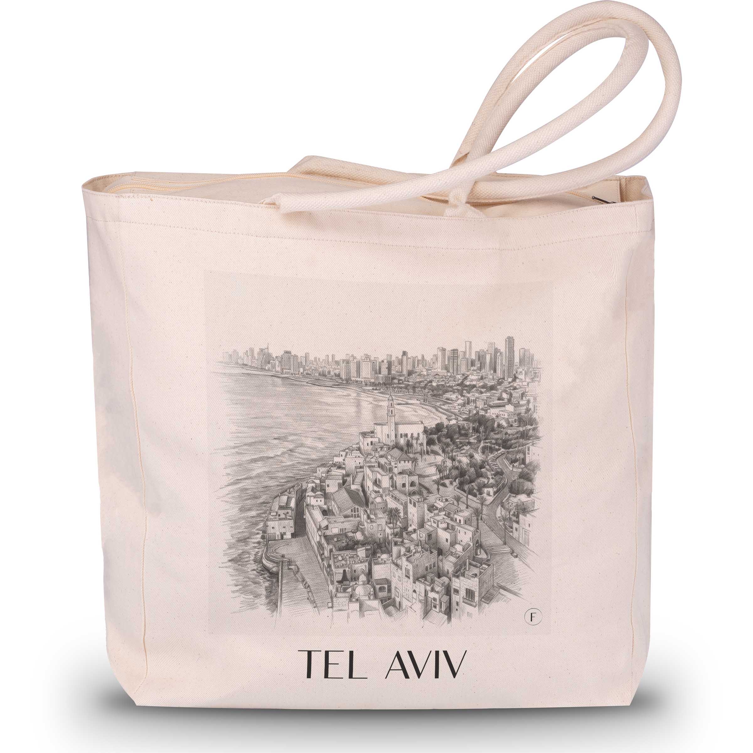 tel-aviv-israel-einkaufstasche-bleistift-zeichnung-drawing
