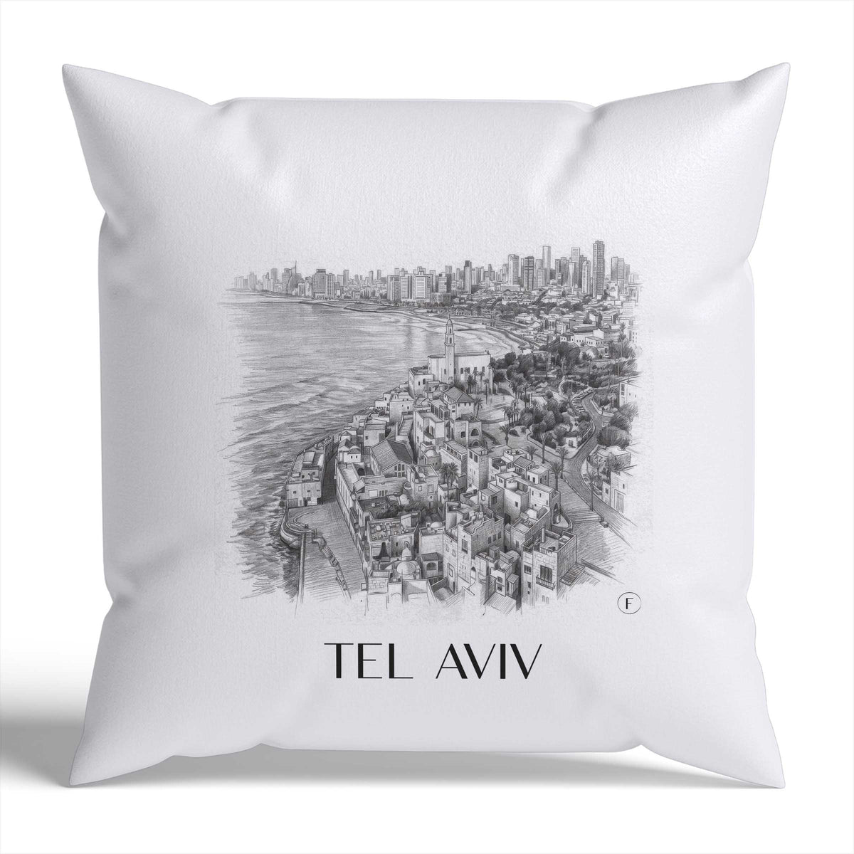 tel-aviv-israel-israel-kissenbezug-bleistift-zeichnung-drawing