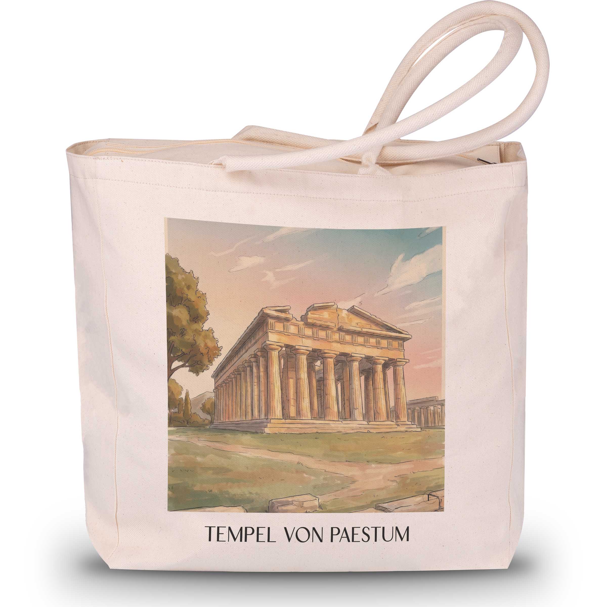 tempel-von-paestum-kampanien-italien-einkaufstasche-aquarell
