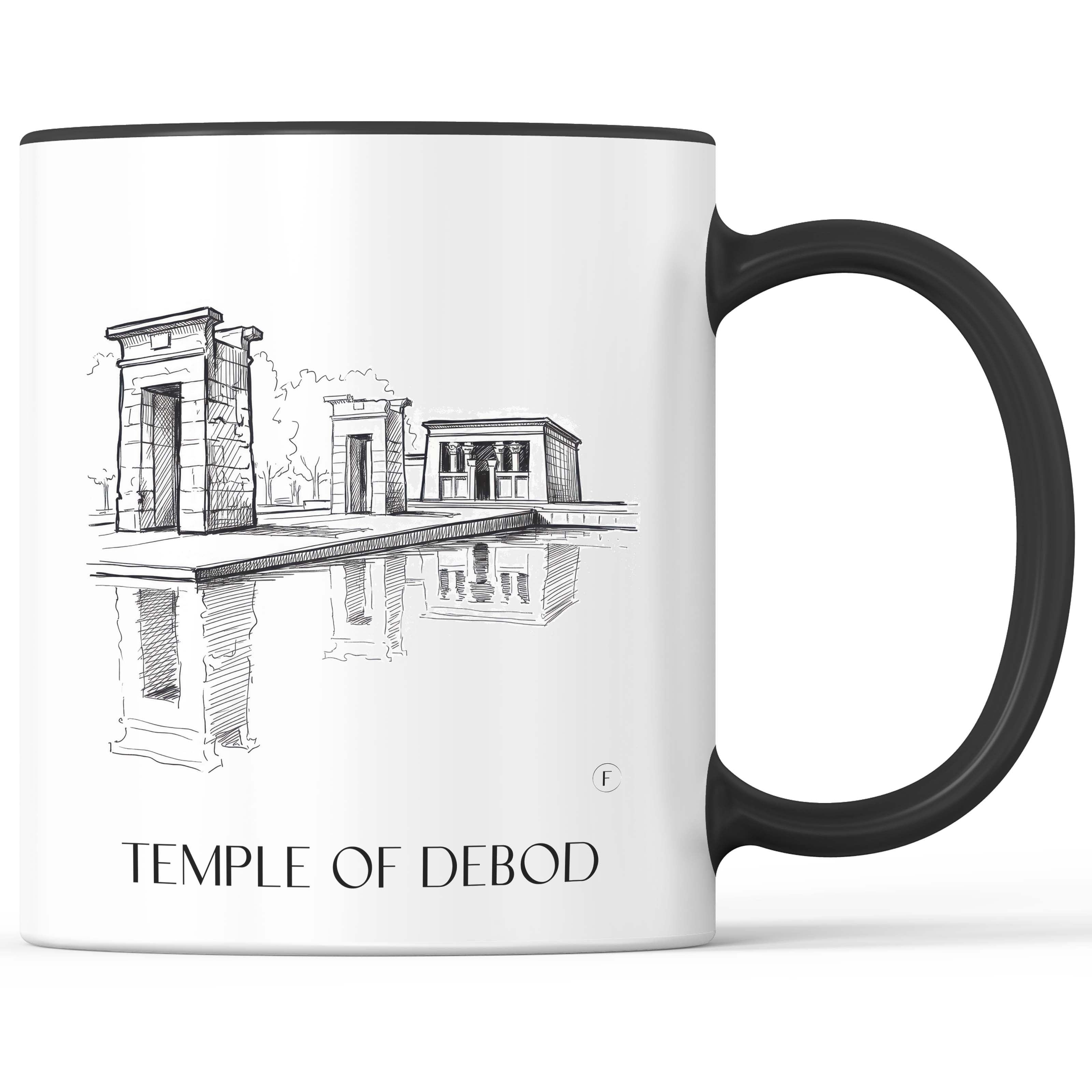 Templo de Debod Kaffeebecher - Madrid - Spanien Becher - Kaffeetasse im Skizze Stil - favplace