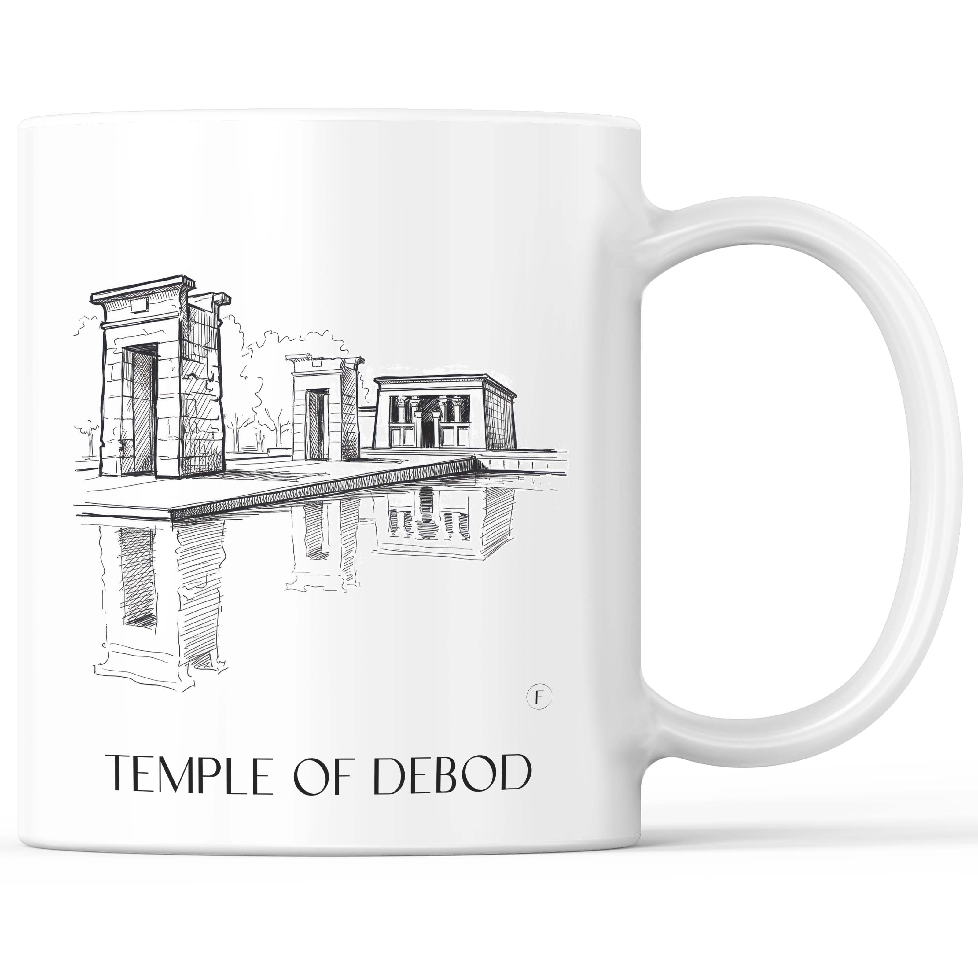 Templo de Debod Kaffeebecher - Madrid - Spanien Becher - Kaffeetasse im Skizze Stil - favplace