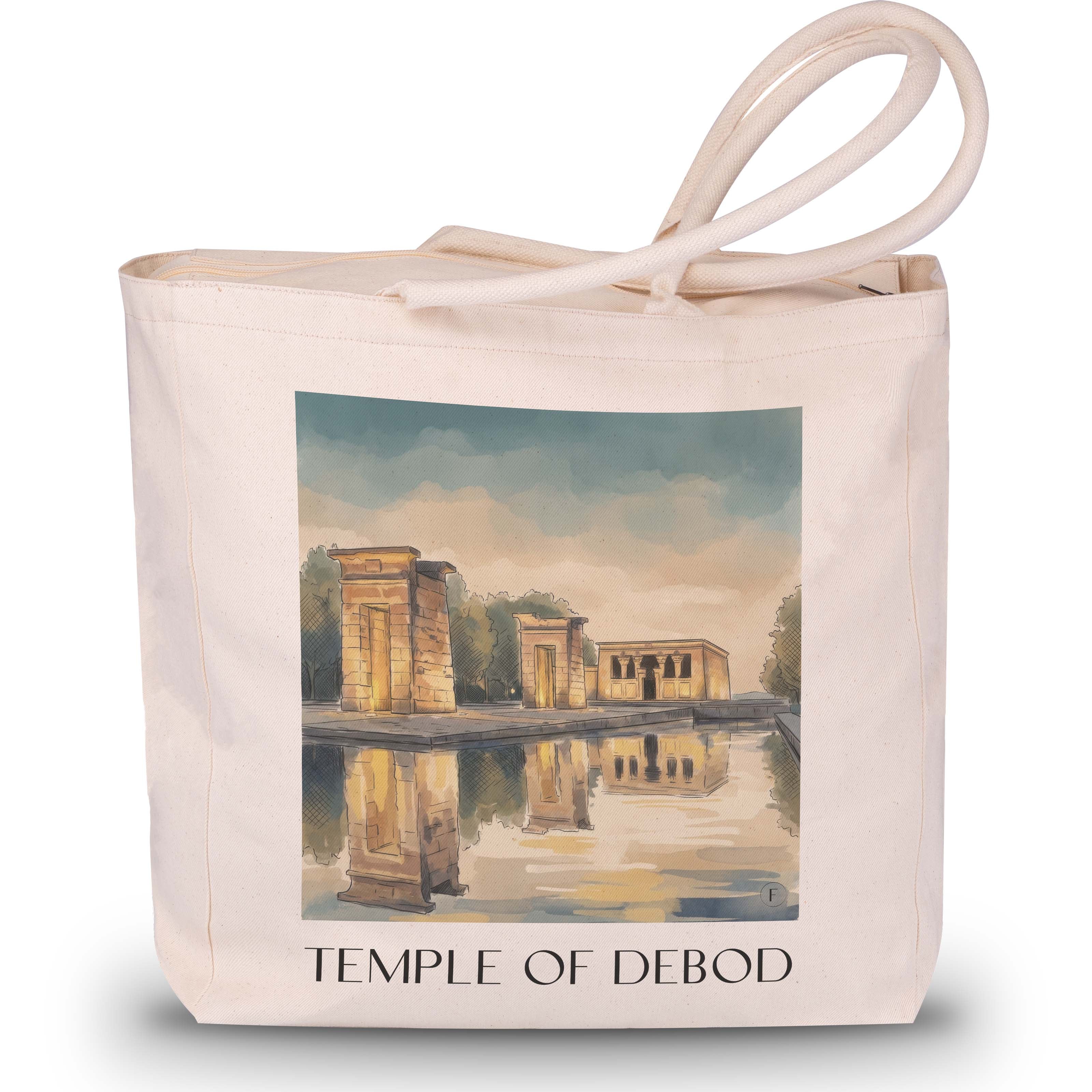 Templo de Debod Shopping Tasche - Madrid - Spanien Tote Bag - Einkaufstasche im Aquarell Stil - favplace