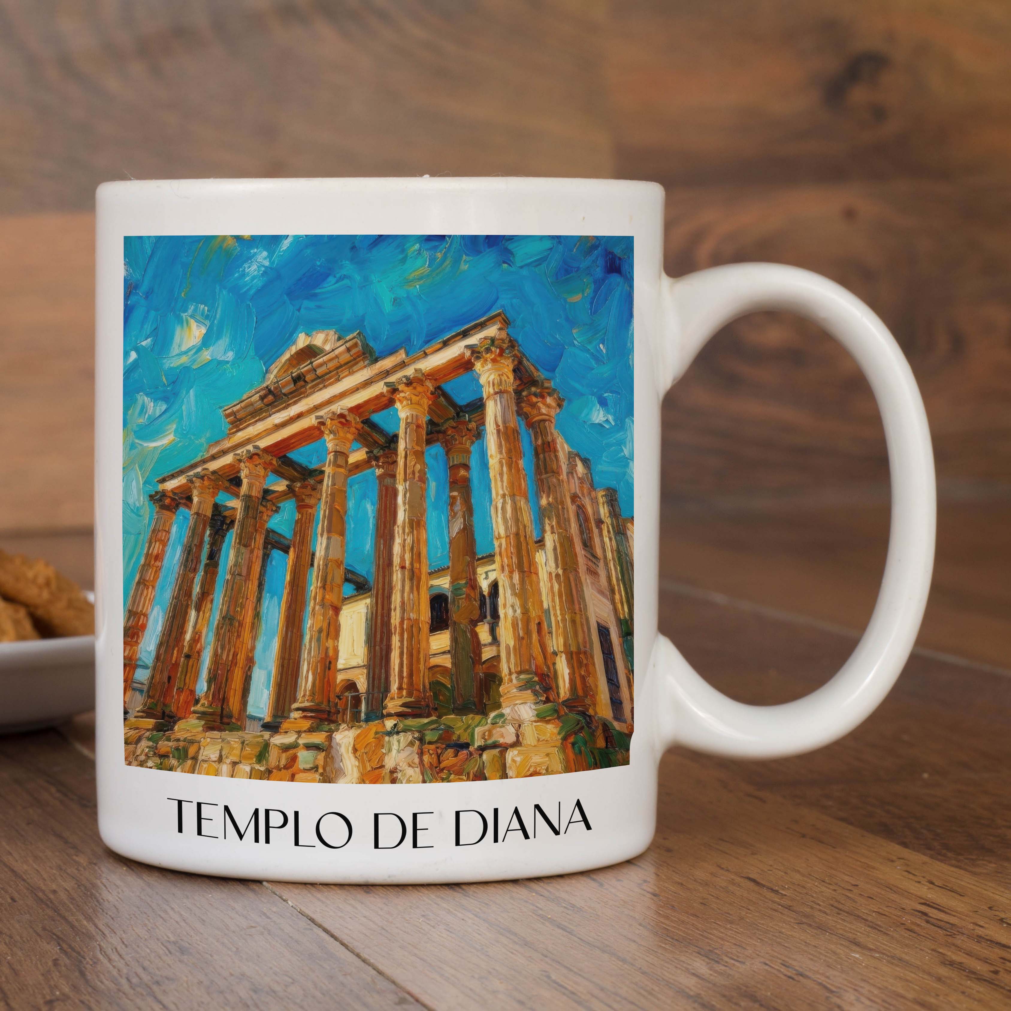templo-de-diana-mérída-spanien-kaffeebecher-oil-painting-oelgemaelde