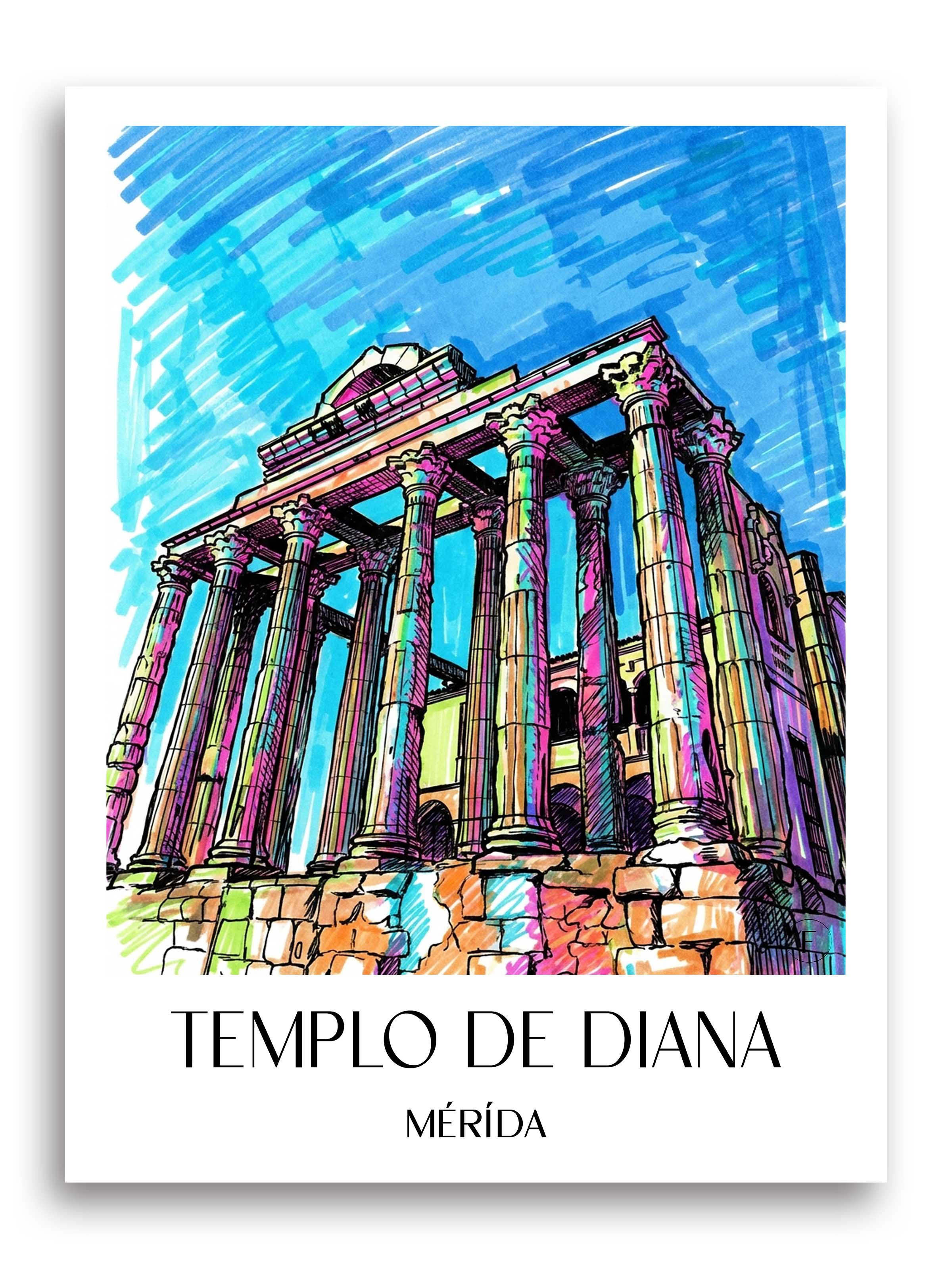 templo-de-diana-mérída-spanien-poster-graffiti