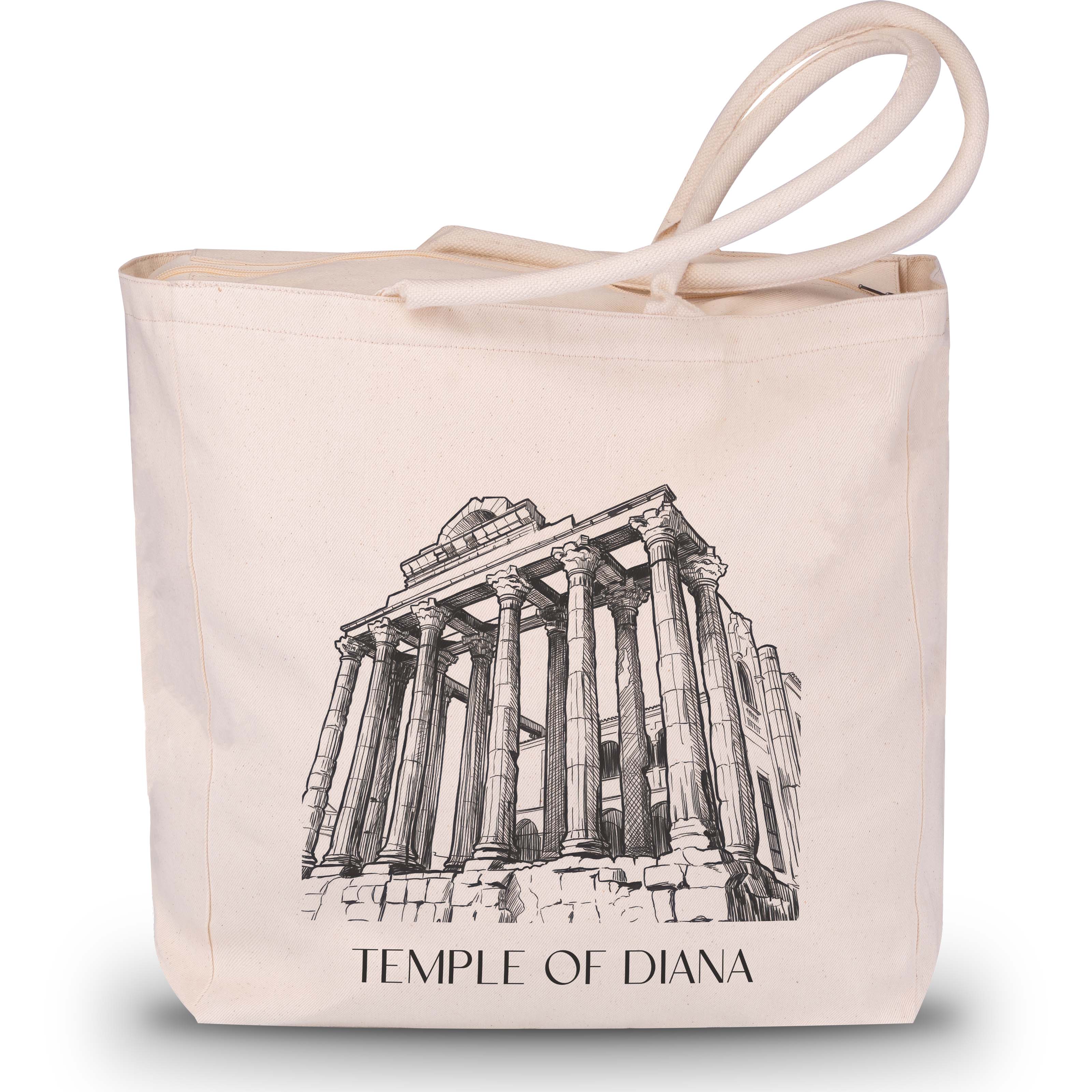 Templo de Diana Shopping Tasche - Mérída - Spanien Tote Bag - Einkaufstasche im Skizze Stil - favplace