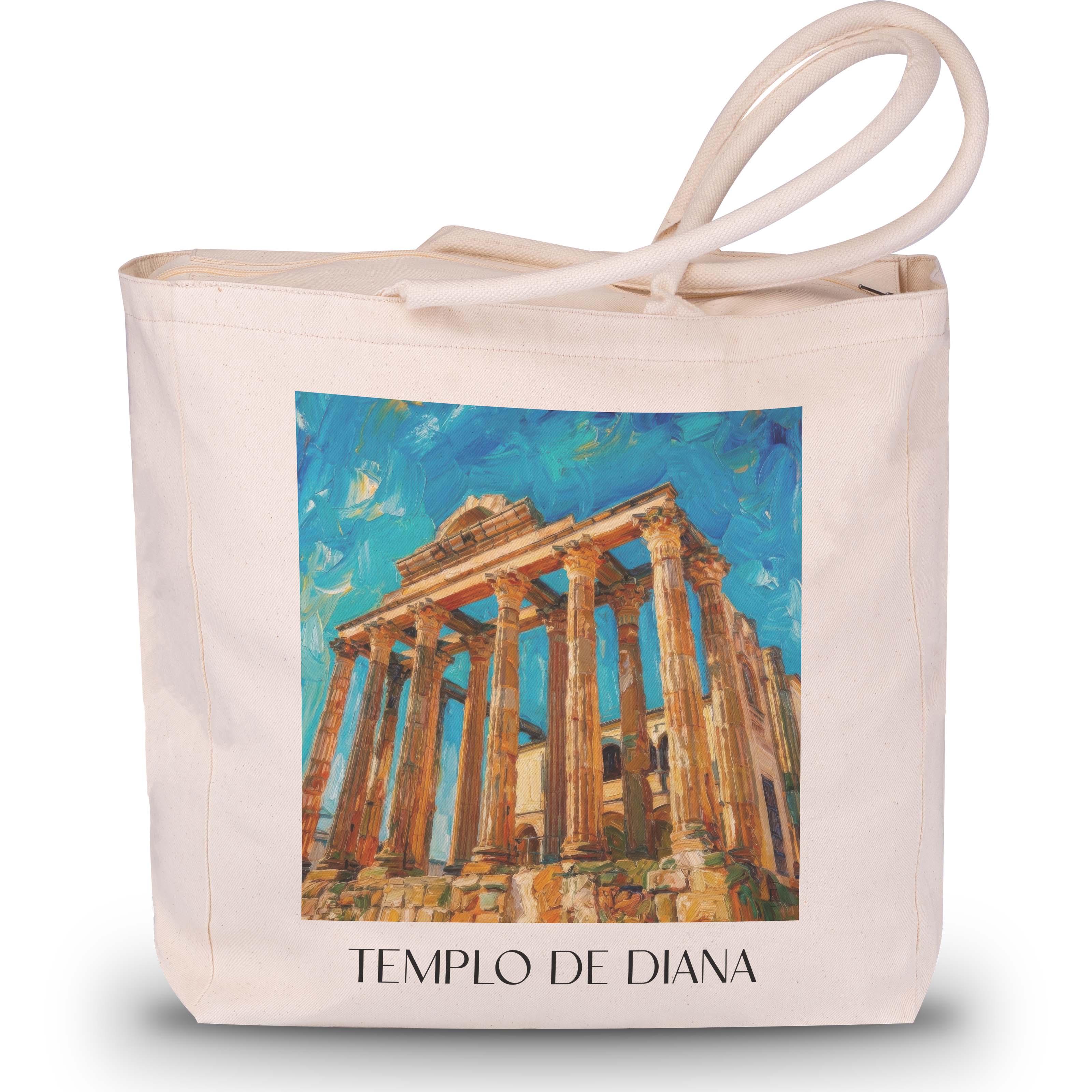 templo-de-diana-mérída-spanien-einkaufstasche-oil-painting-oelgemaelde
