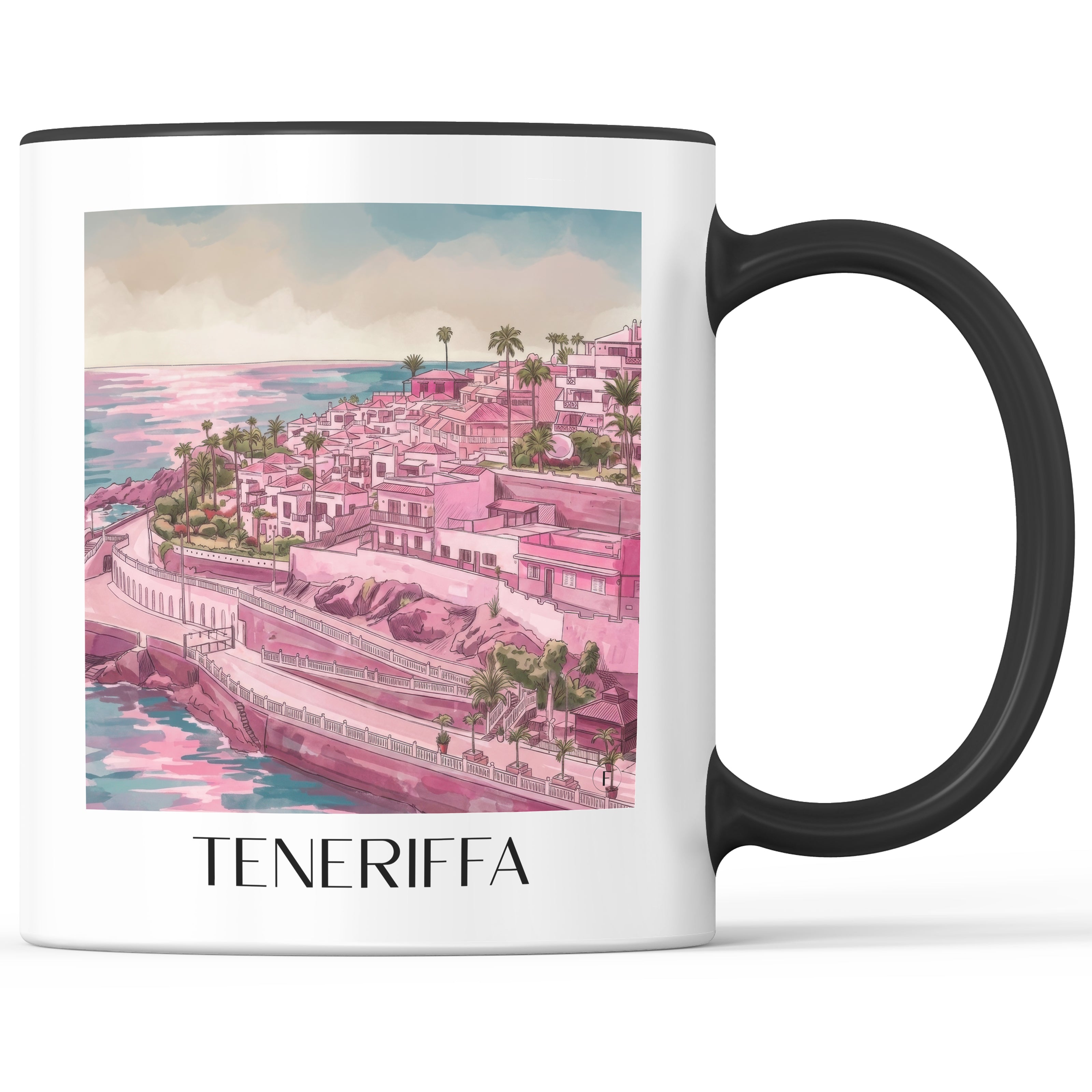 teneriffa-spanien-spanien-kaffeebecher-aquarell-pink-rosa