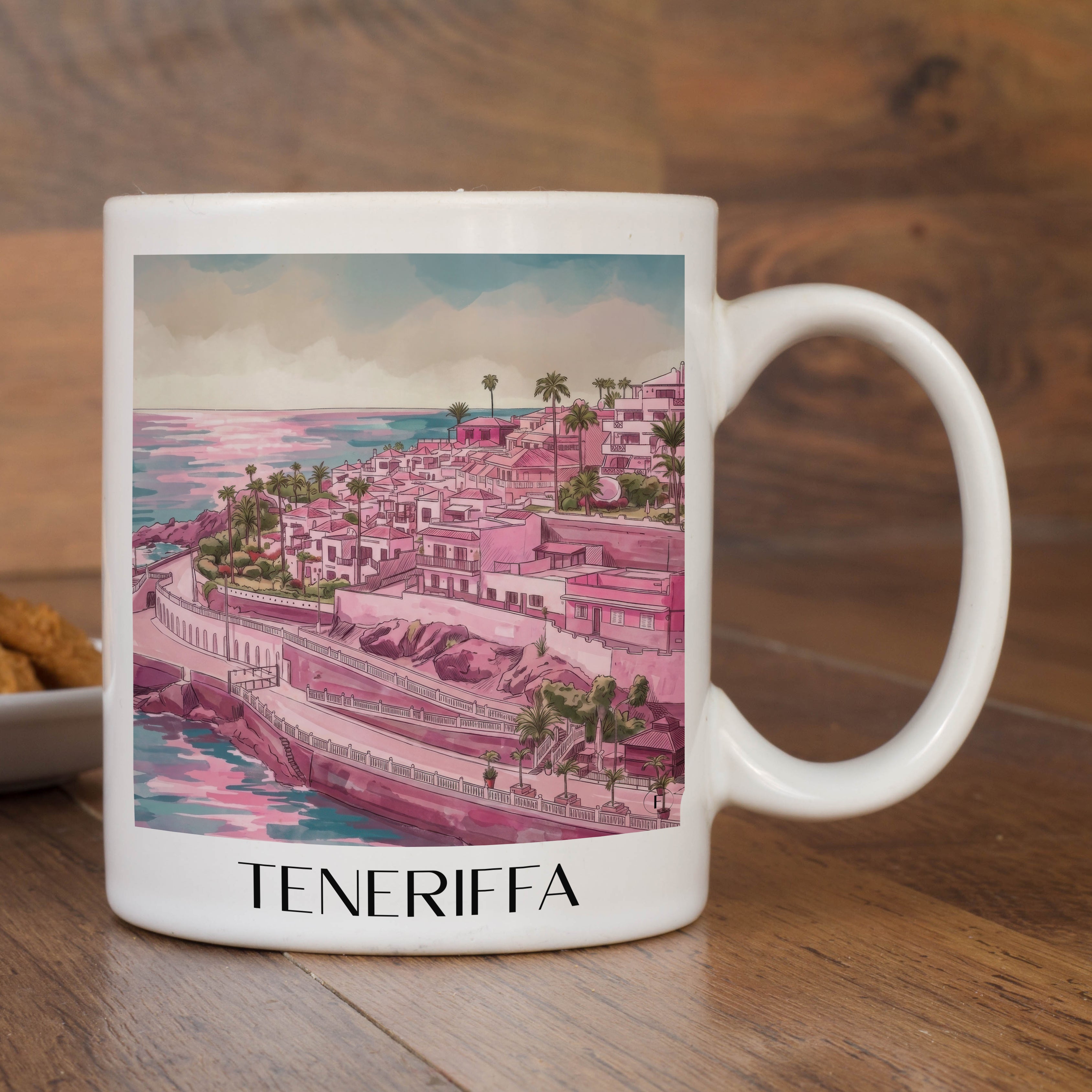 teneriffa-spanien-spanien-kaffeebecher-aquarell-pink-rosa