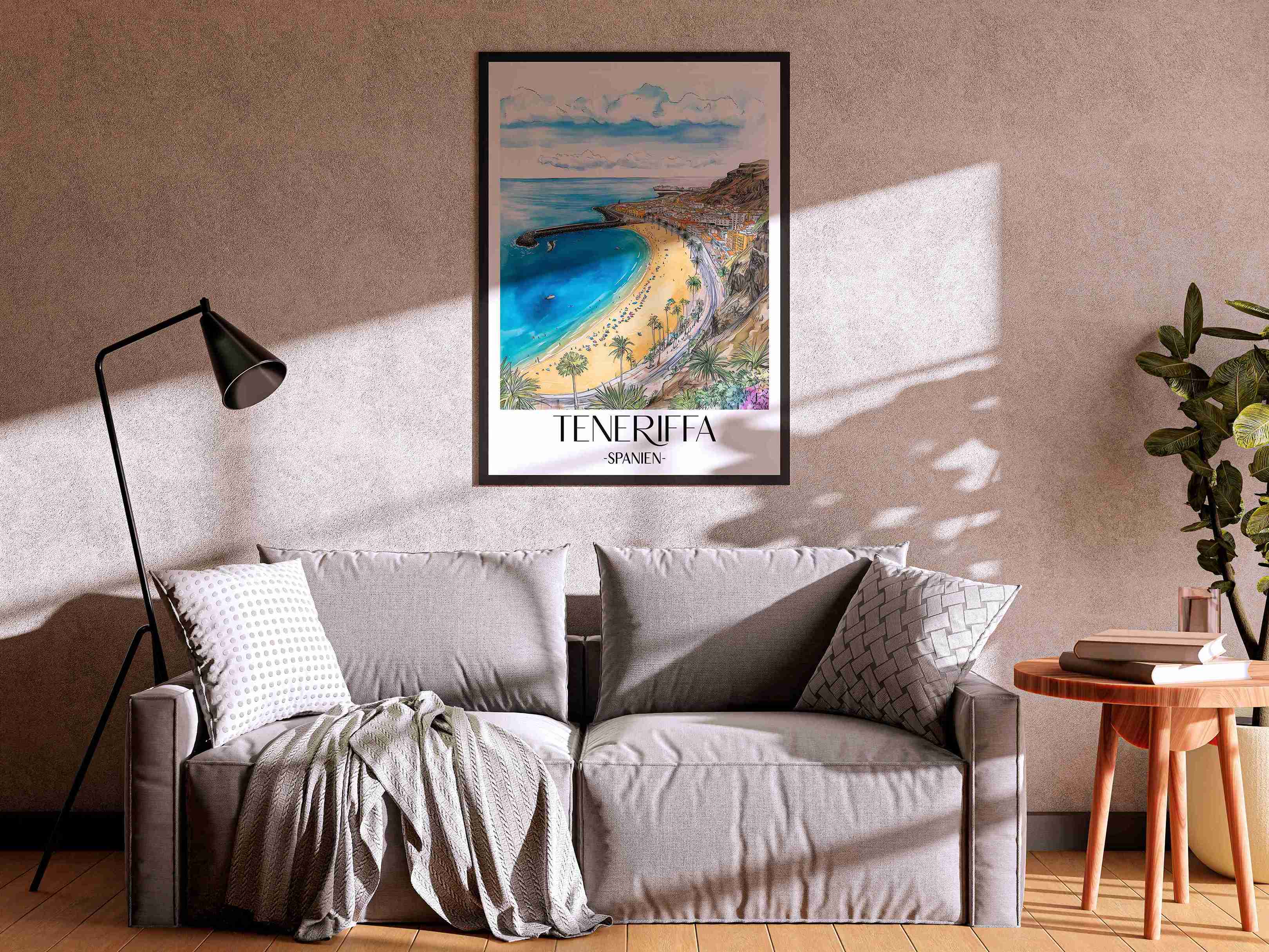 teneriffa-spanien-poster-aquarell