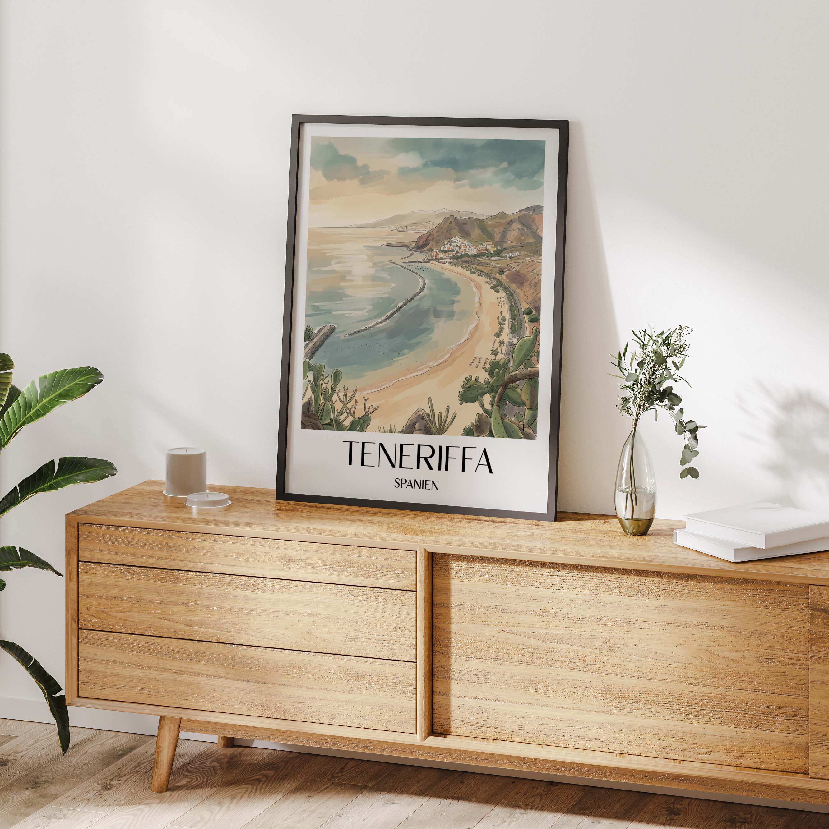 teneriffa-spanien-poster-aquarell