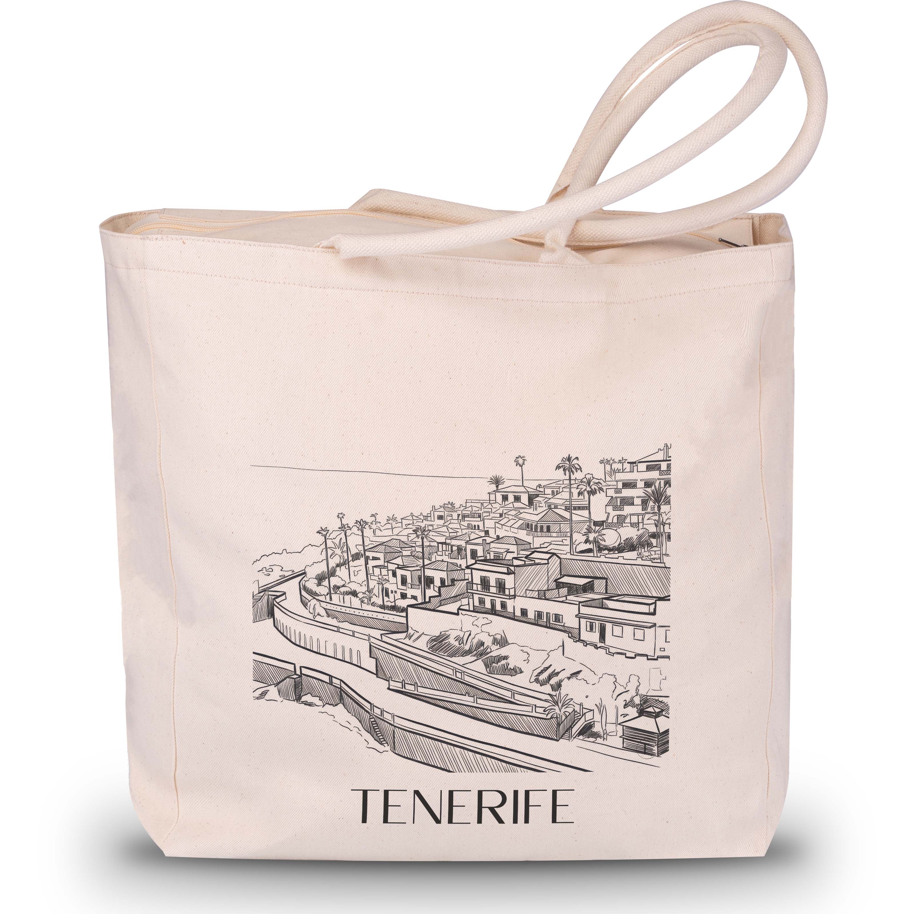 Teneriffa Shopping Tasche - Spanien - Spanien Tote Bag - Einkaufstasche im Skizze Stil - favplace