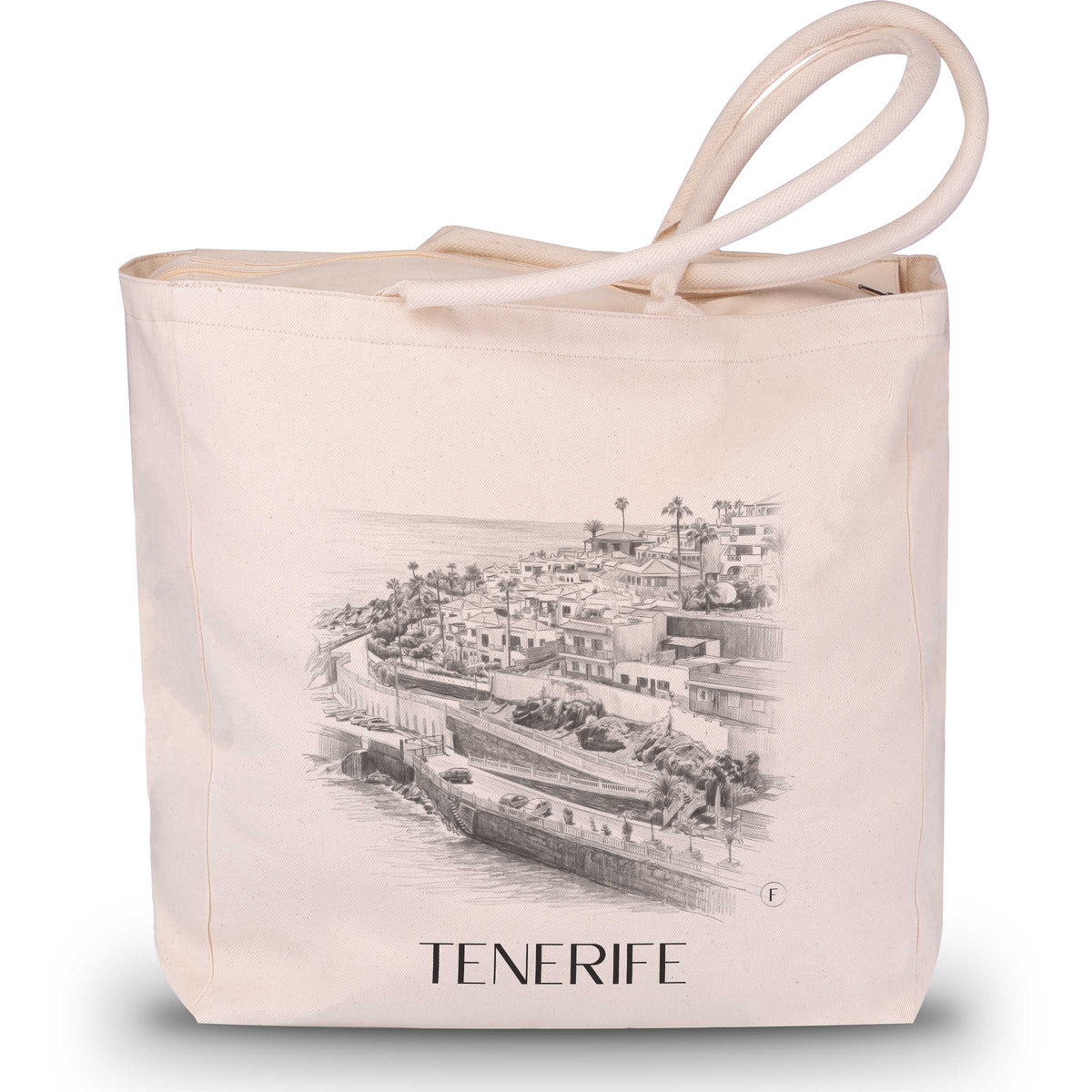 Teneriffa Shopping Tasche - Spanien - Spanien Tote Bag - Einkaufstasche im Zeichnung Stil - favplace