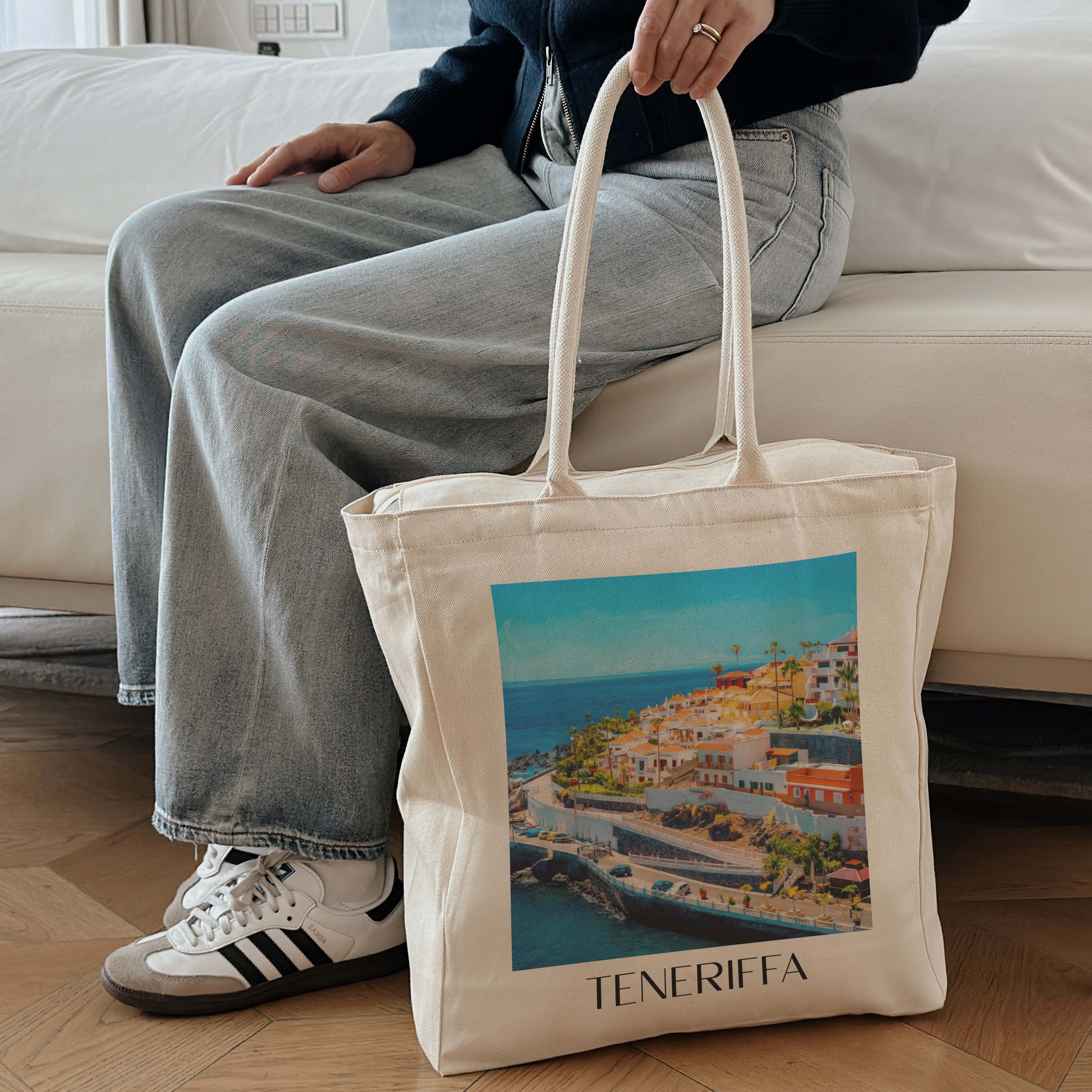 teneriffa-spanien-spanien-einkaufstasche-oil-painting-oelgemaelde