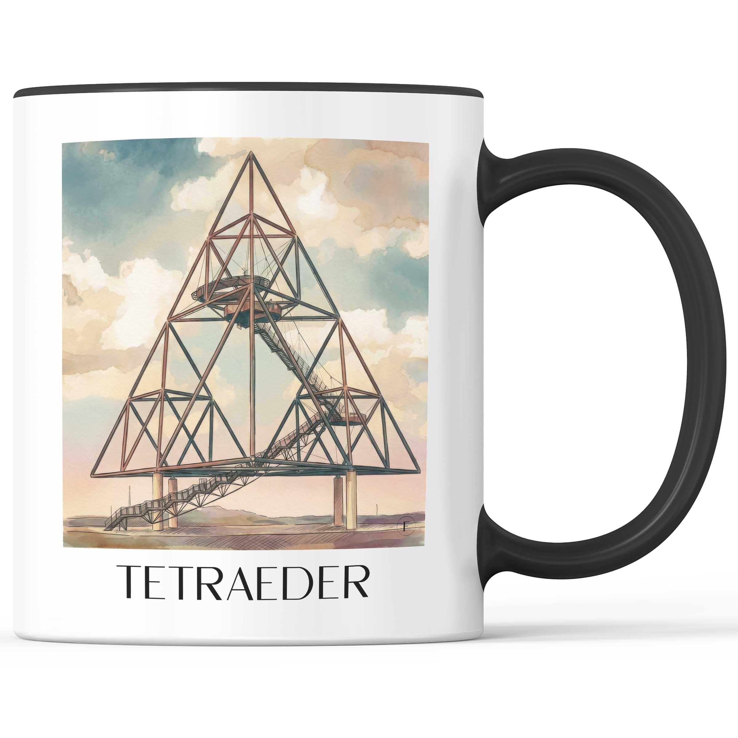 tetraeder-bottrop-deutschland-kaffeebecher-aquarell