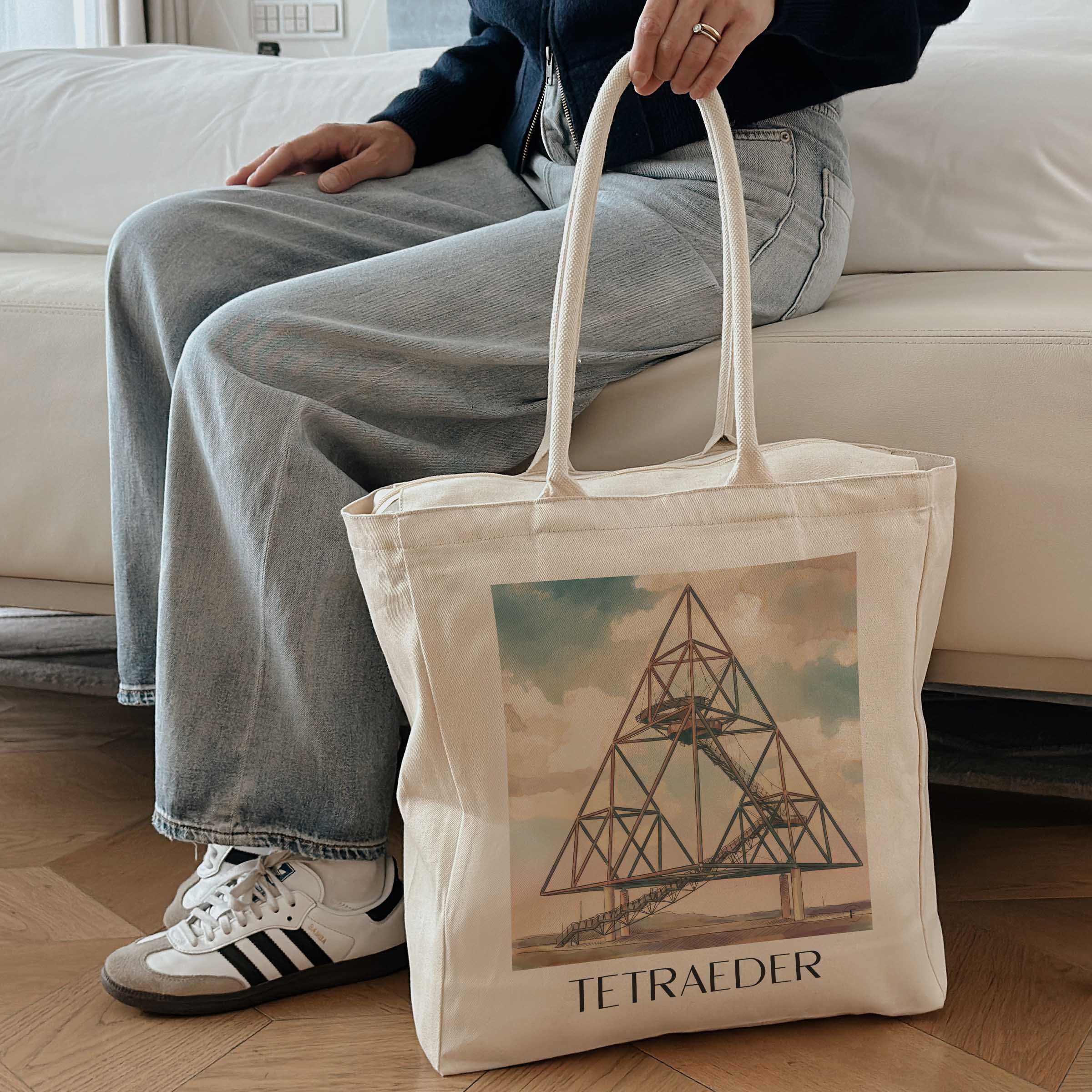 tetraeder-bottrop-deutschland-einkaufstasche-aquarell